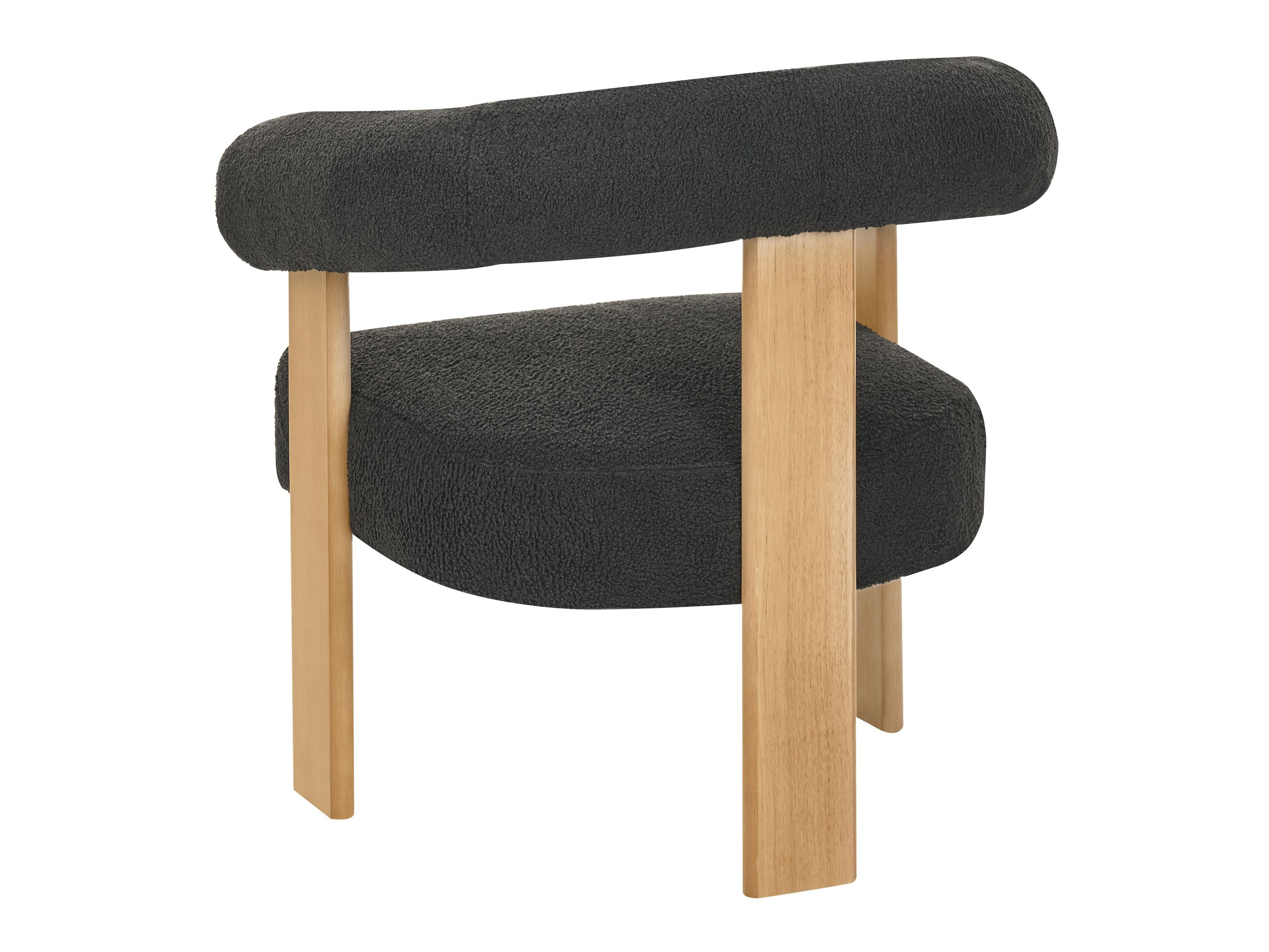 Σετ ταπετσαρισμένων επίπλων Berwyn 2710 (Μαύρο + Ανοιχτό χρώμα ξύλου)