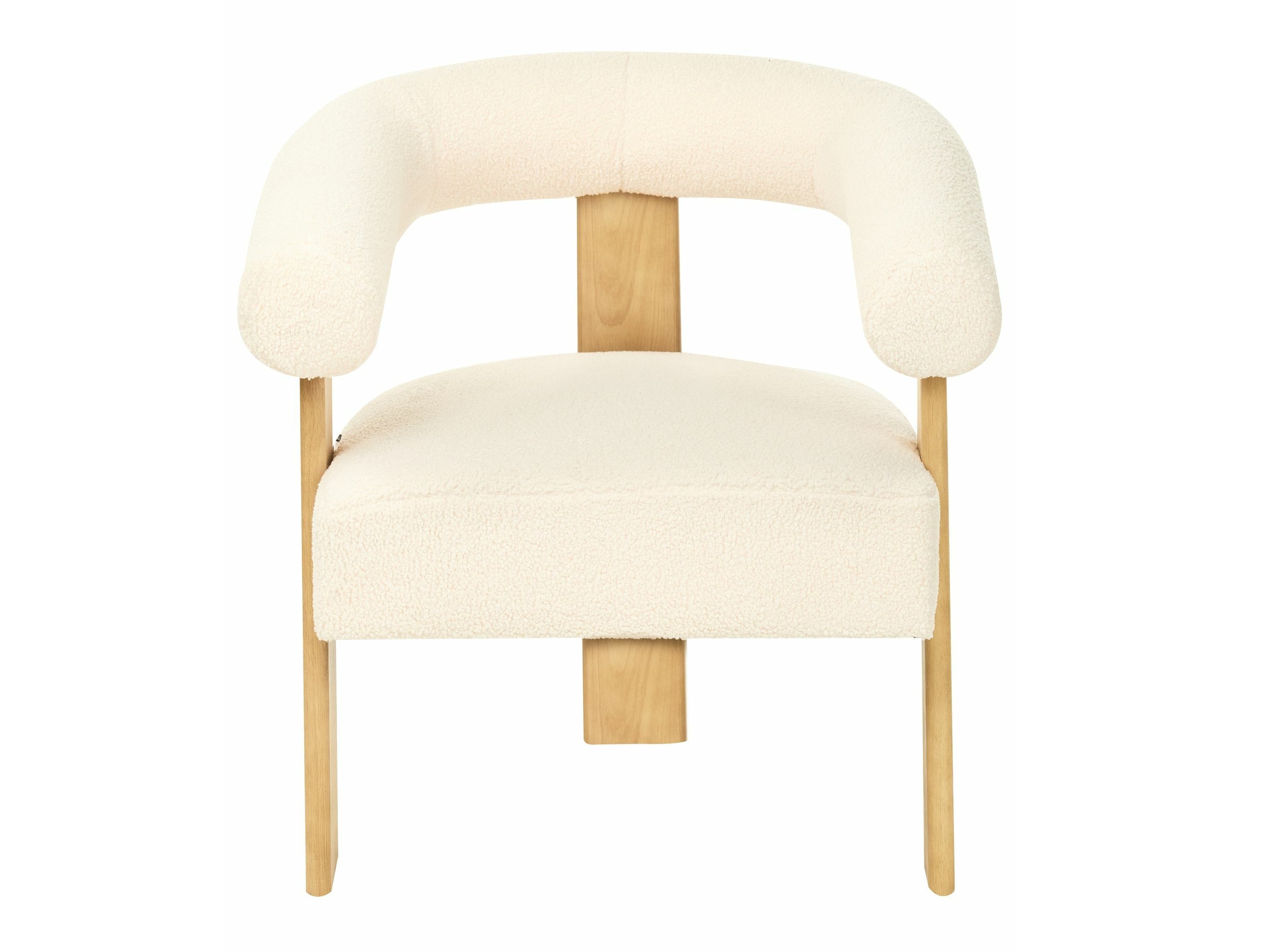 Σετ ταπετσαρισμένων επίπλων Berwyn 2710 (Άσπρο + Ανοιχτό χρώμα ξύλου)