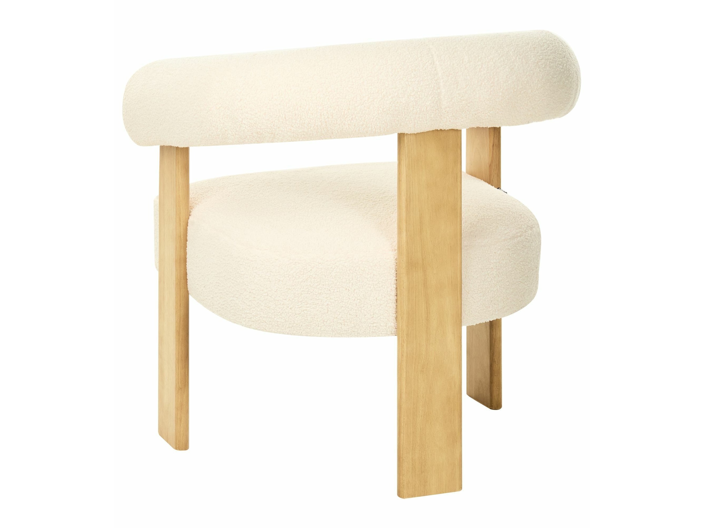 Σετ ταπετσαρισμένων επίπλων Berwyn 2710 (Άσπρο + Ανοιχτό χρώμα ξύλου)