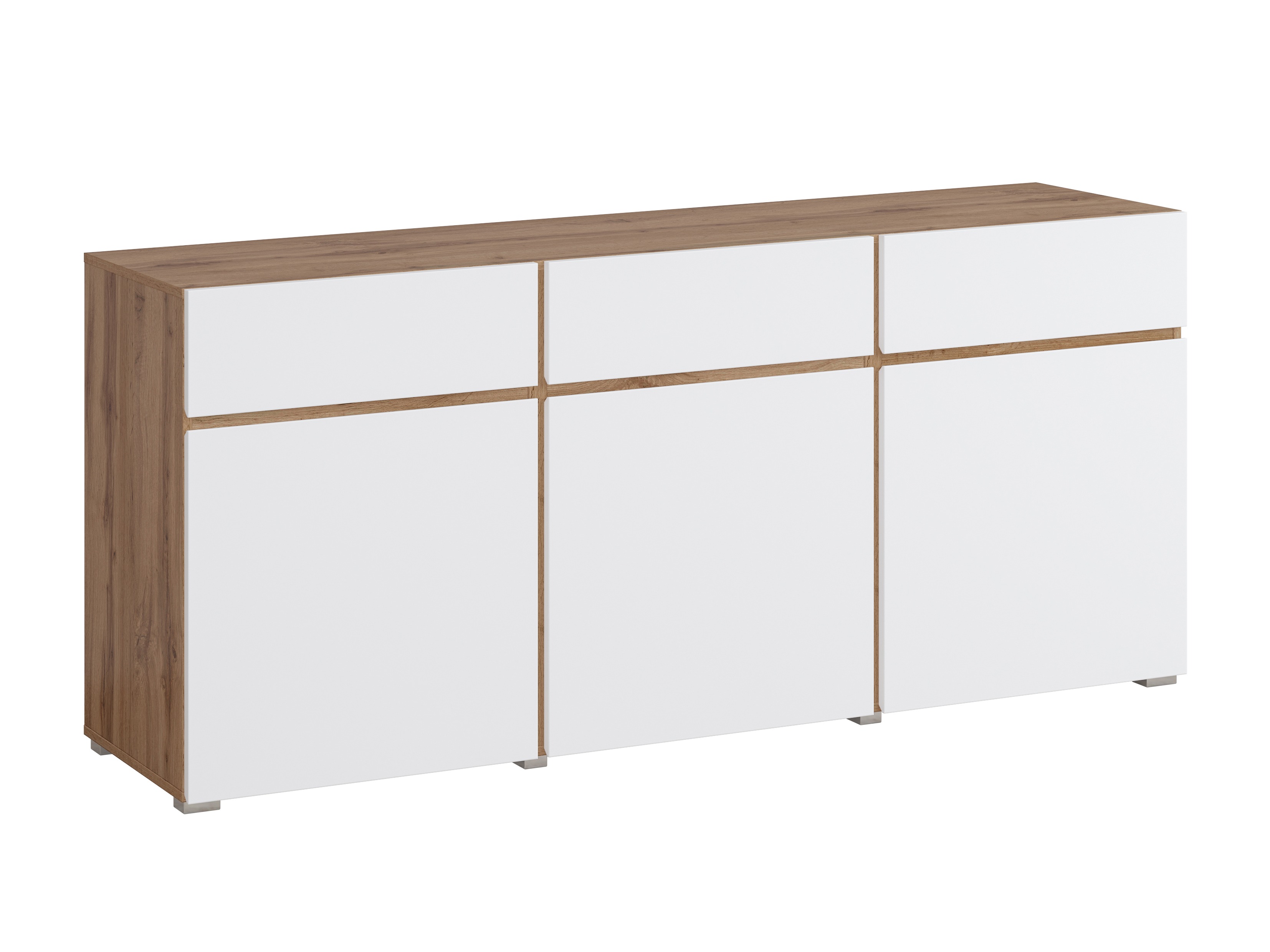 Chest of drawers Alfere 103 (Wotan Oak + White)