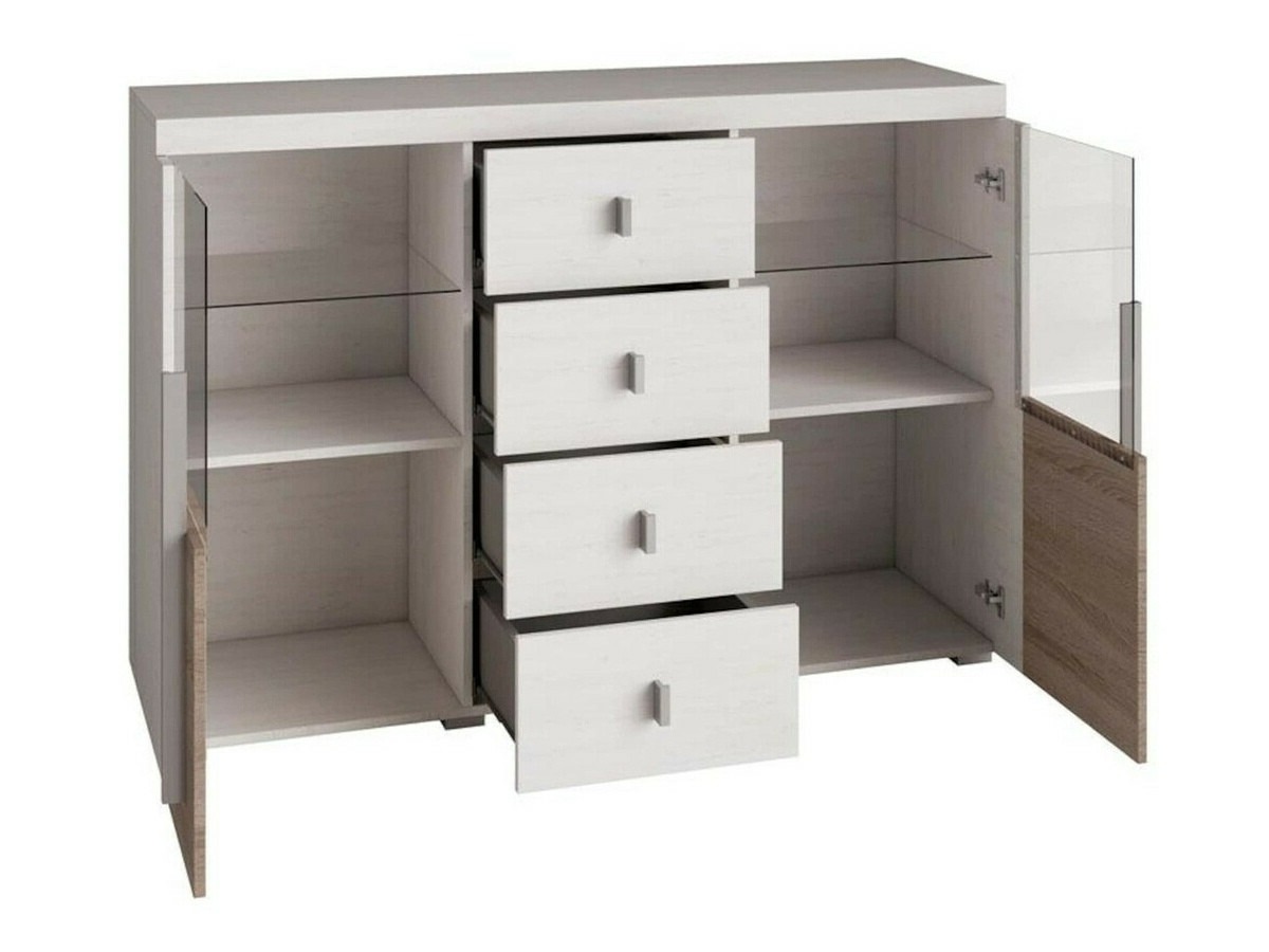 Chest of drawers Sorciro 109 (Nut + Dark oak)