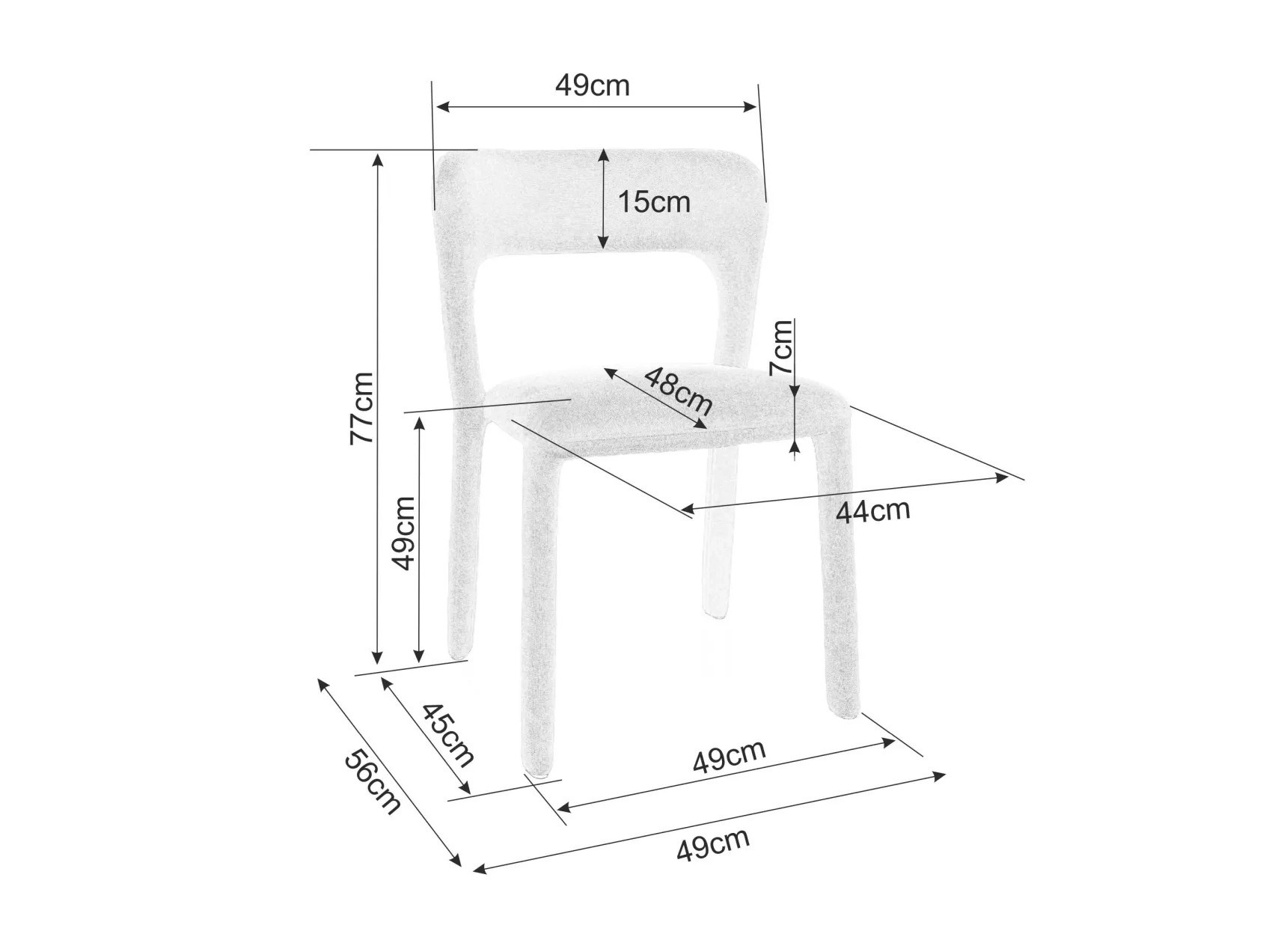 Καρέκλα Detroit 784 (Γκρι)