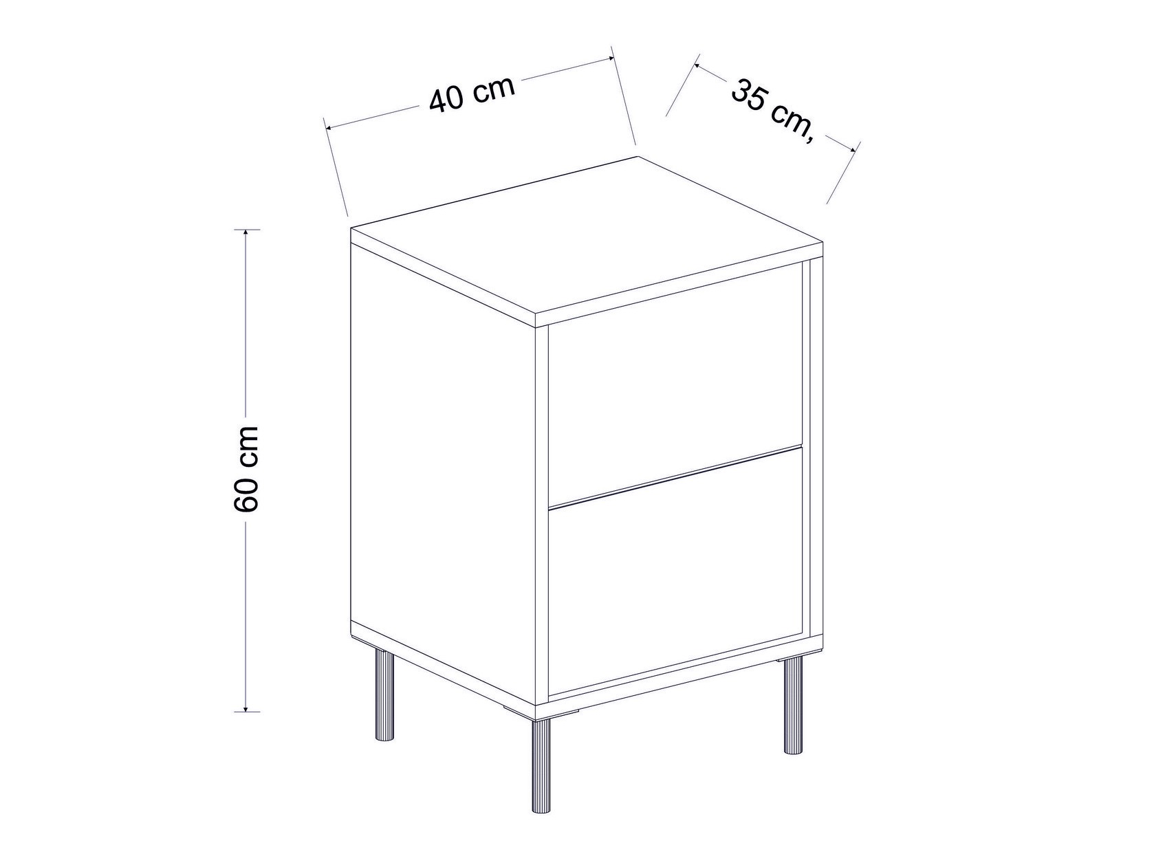 Bedside table Kailua 2575 (Light Travertine + Golden)