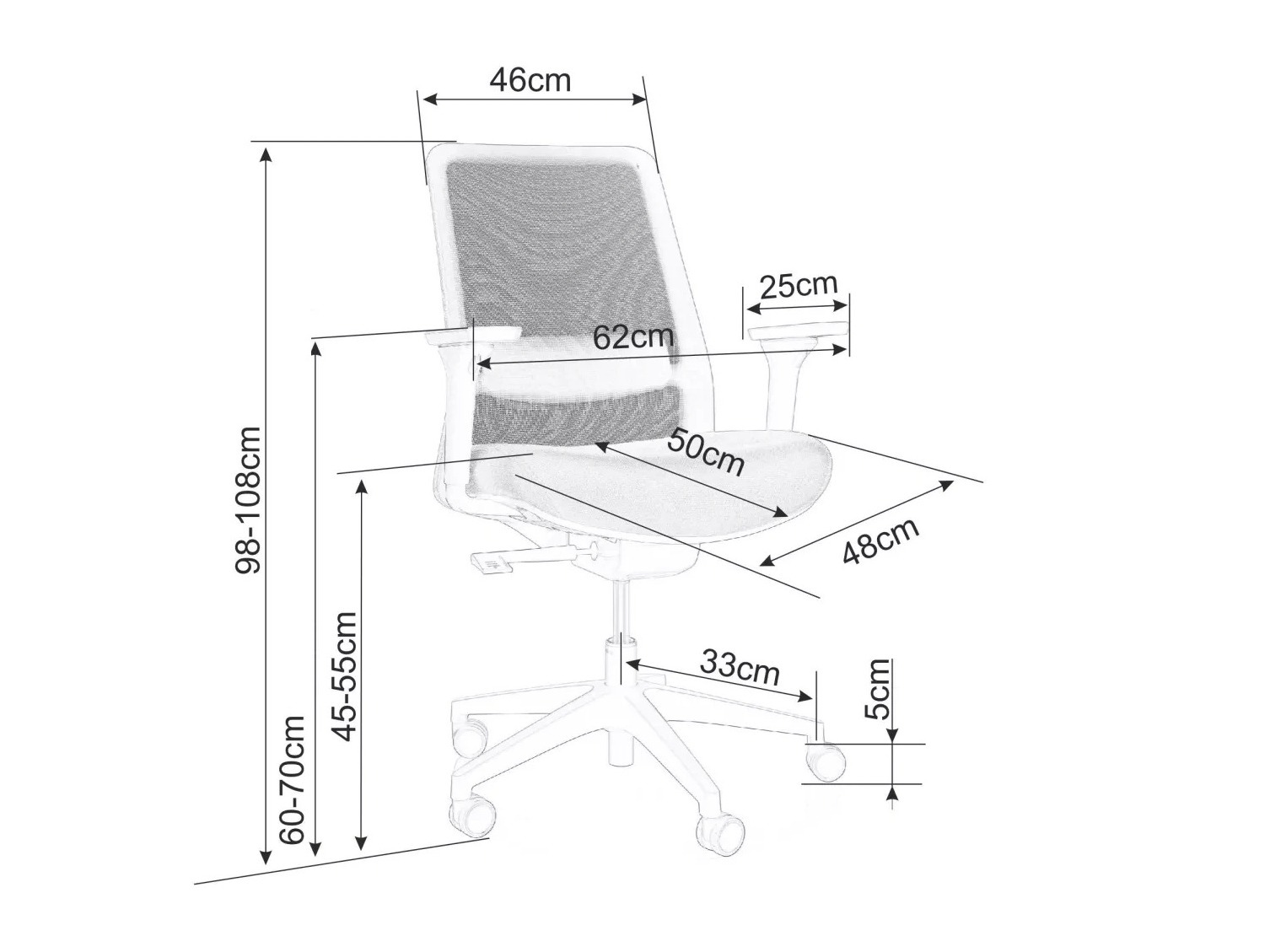 Καρέκλα γραφείου Detroit 789 (Γκρι)