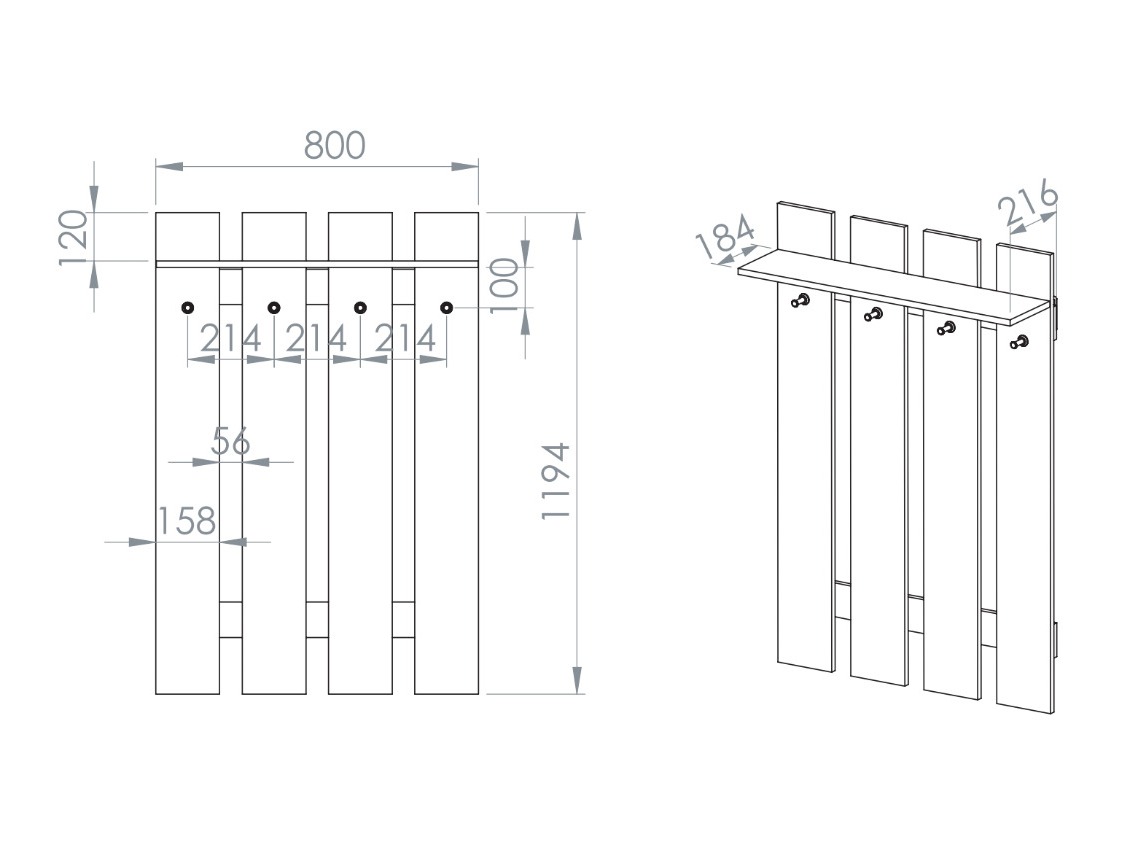Coat rack Madison 192