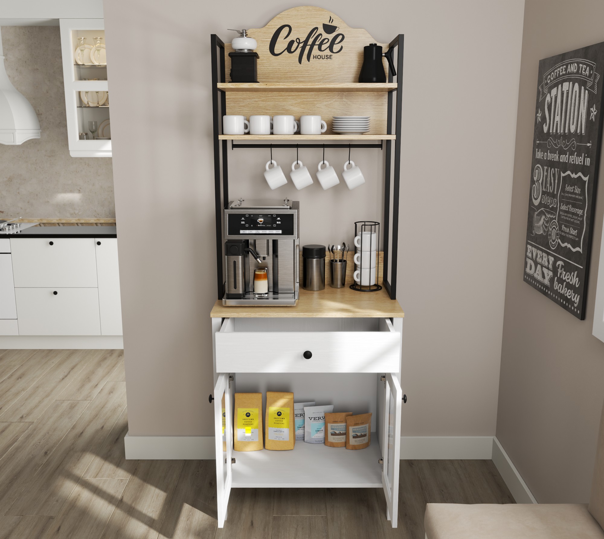 Πολυλειτουργικά έπιπλα Ophfela 147 (Μαύρο)