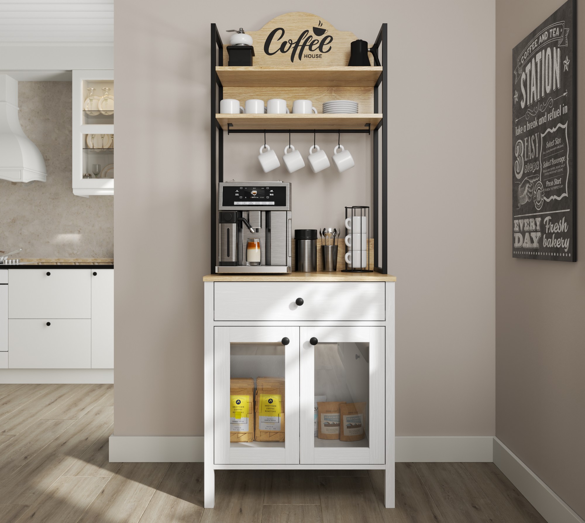 Πολυλειτουργικά έπιπλα Ophfela 147 (Μαύρο)