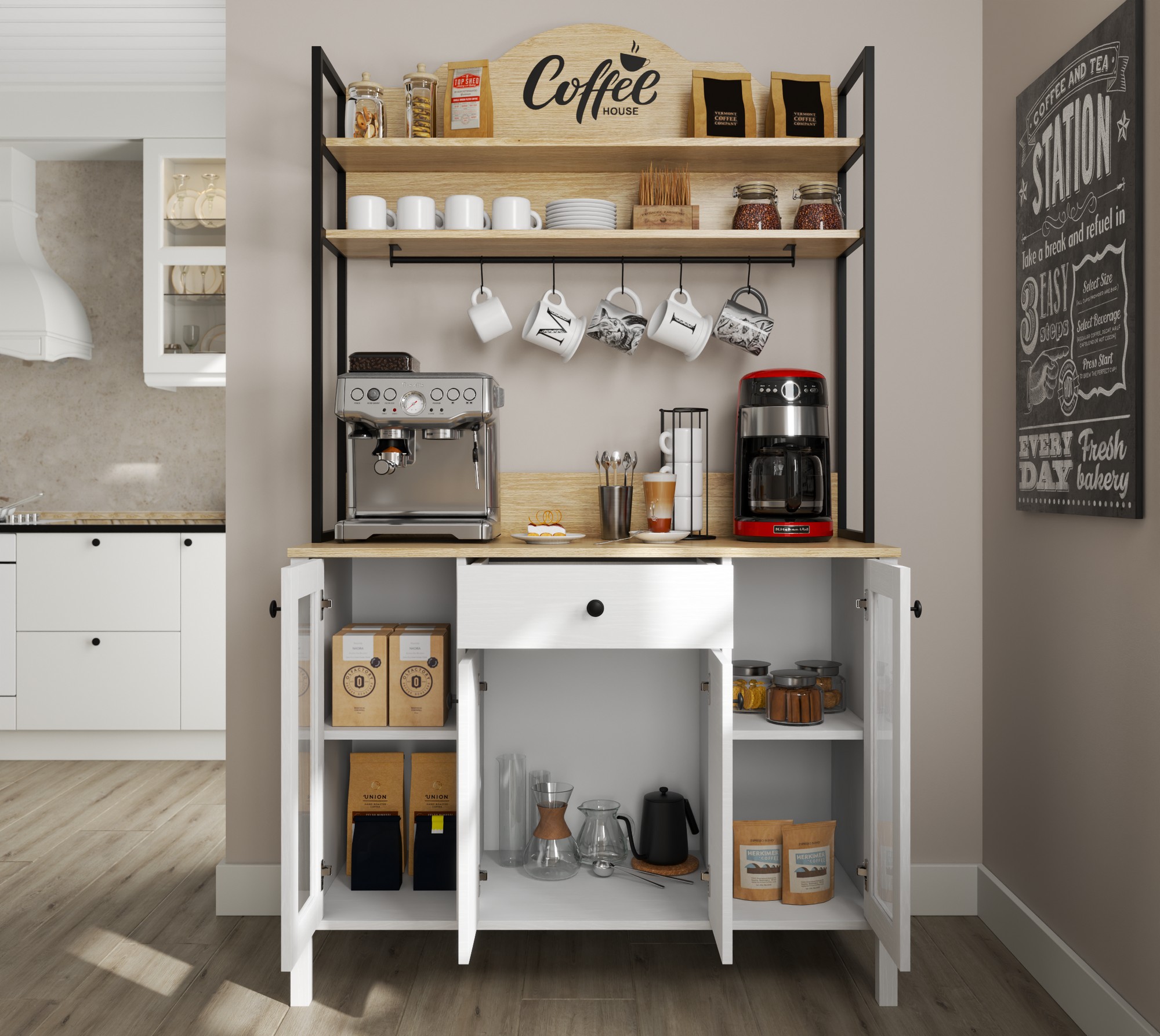 Πολυλειτουργικά έπιπλα Ophfela 148 (Μαύρο)