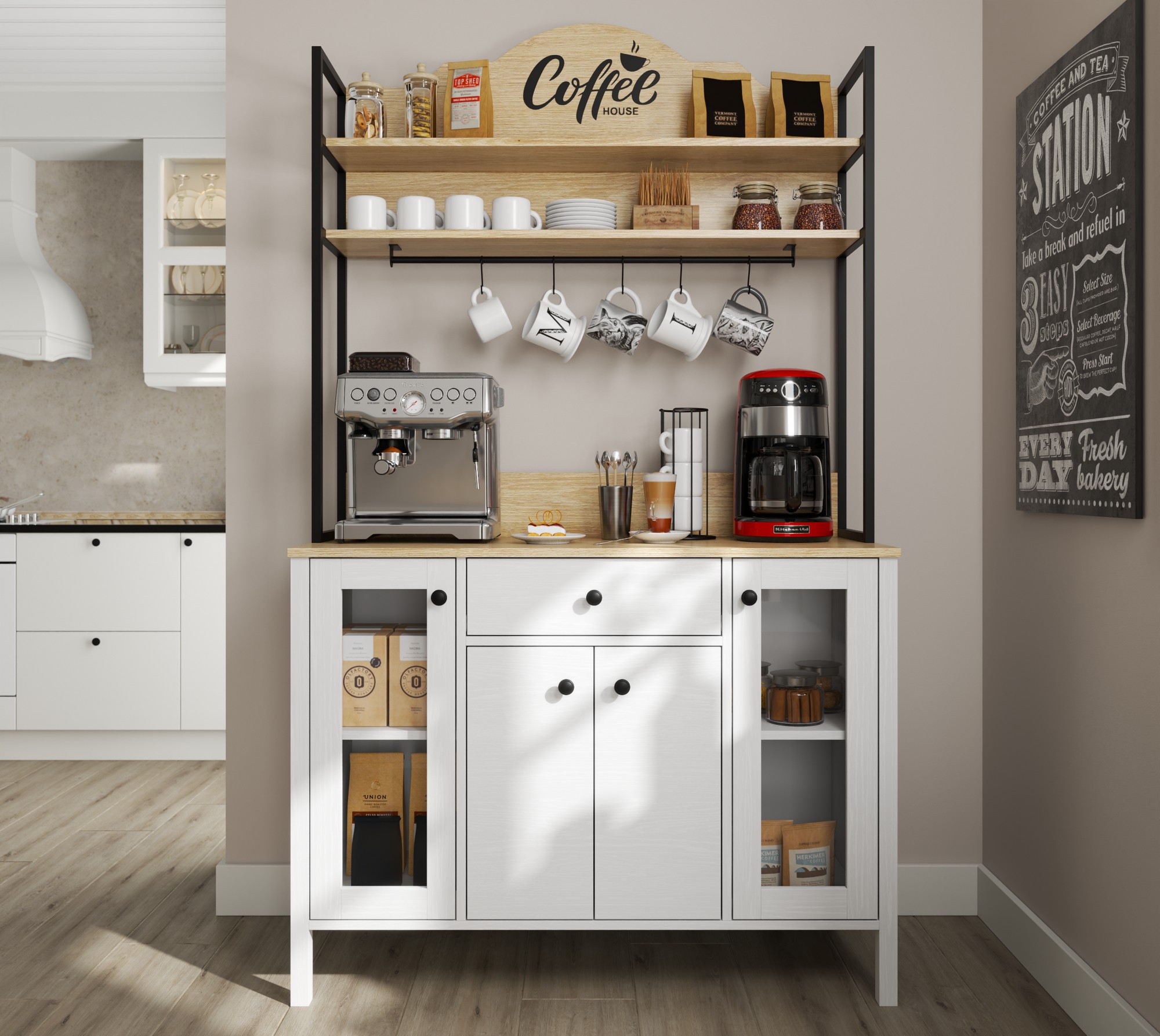 Πολυλειτουργικά έπιπλα Ophfela 148 (Μαύρο)