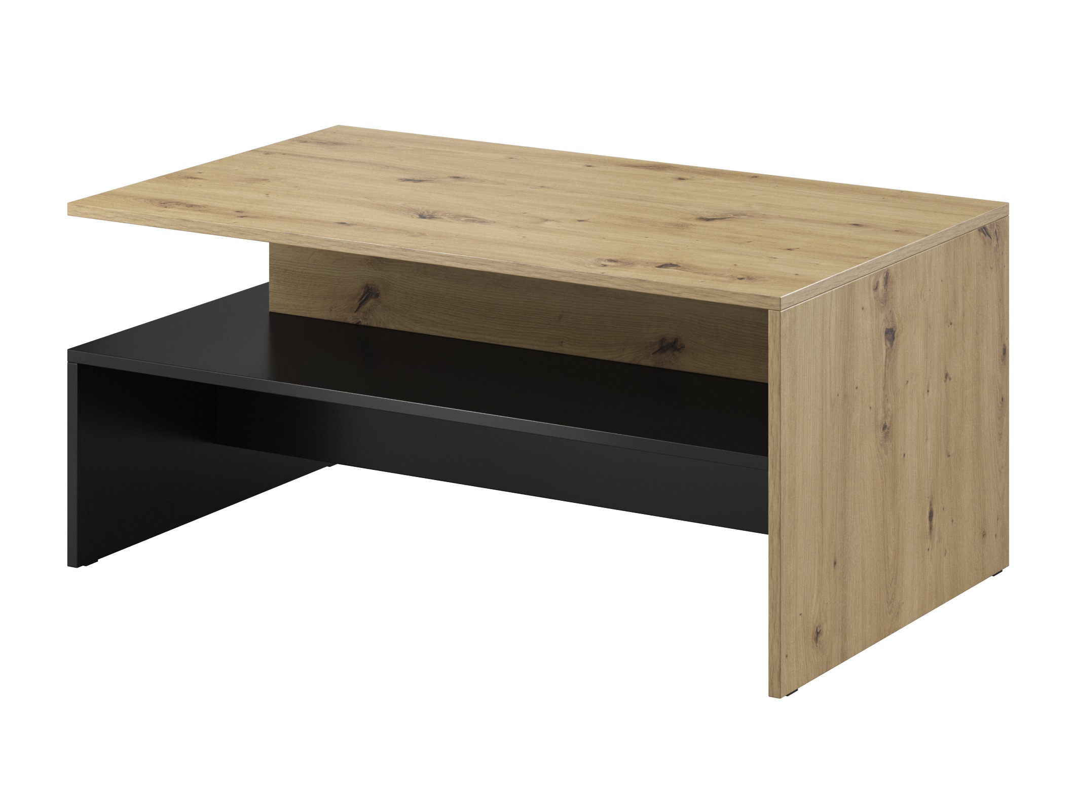 Τραπεζάκι σαλονιού Serodeu 103 (Artisan βελανιδιά + Μαύρο ματ)