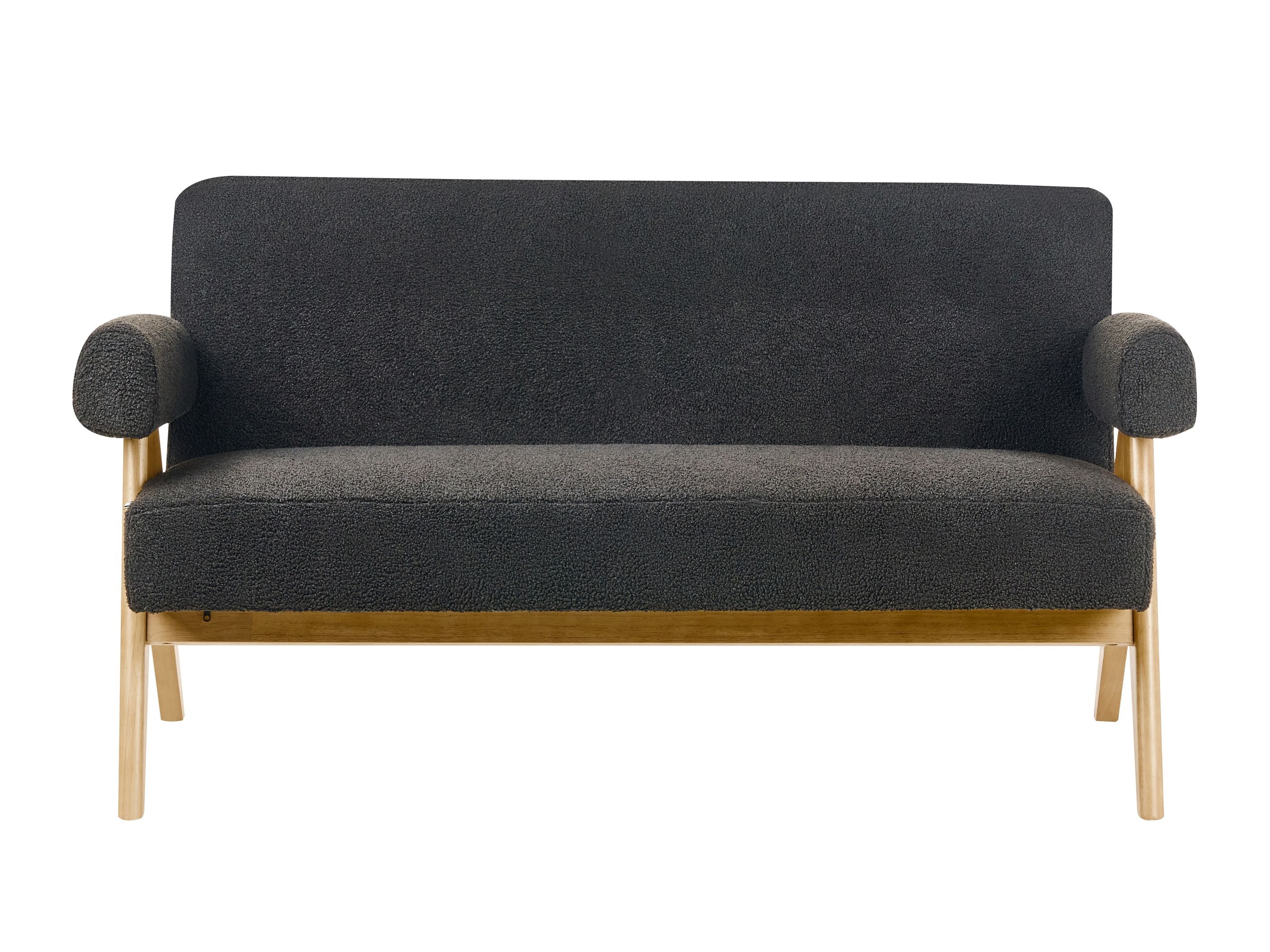 Ταμπουρέ Berwyn 2713 (Μαύρο + Ανοιχτό χρώμα ξύλου)