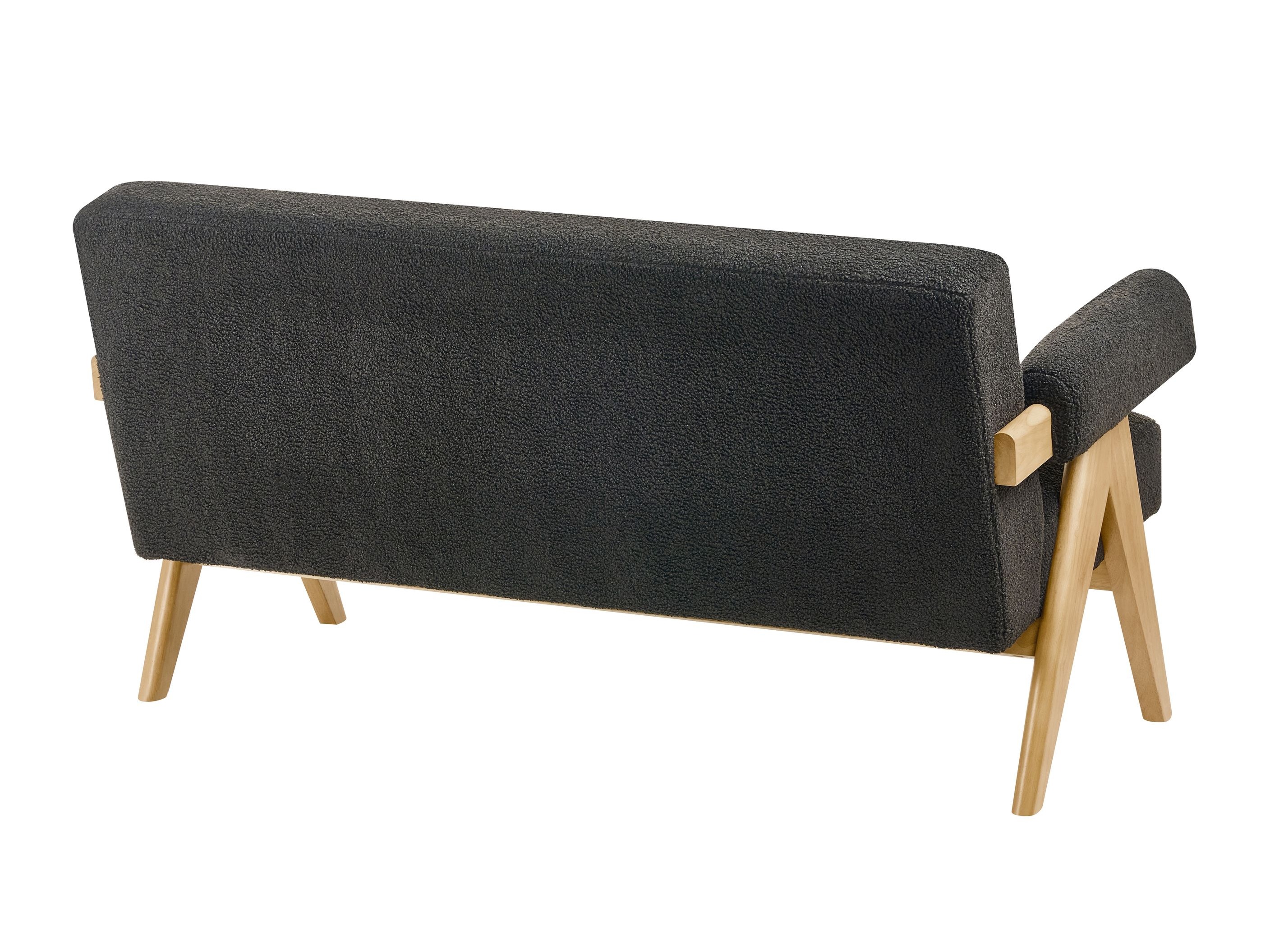 Ταμπουρέ Berwyn 2713 (Μαύρο + Ανοιχτό χρώμα ξύλου)