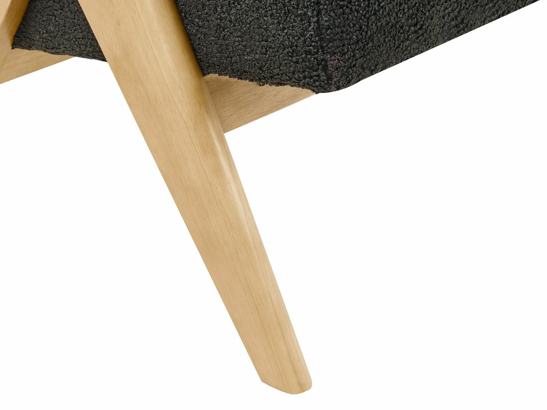 Ταμπουρέ Berwyn 2713 (Μαύρο + Ανοιχτό χρώμα ξύλου)