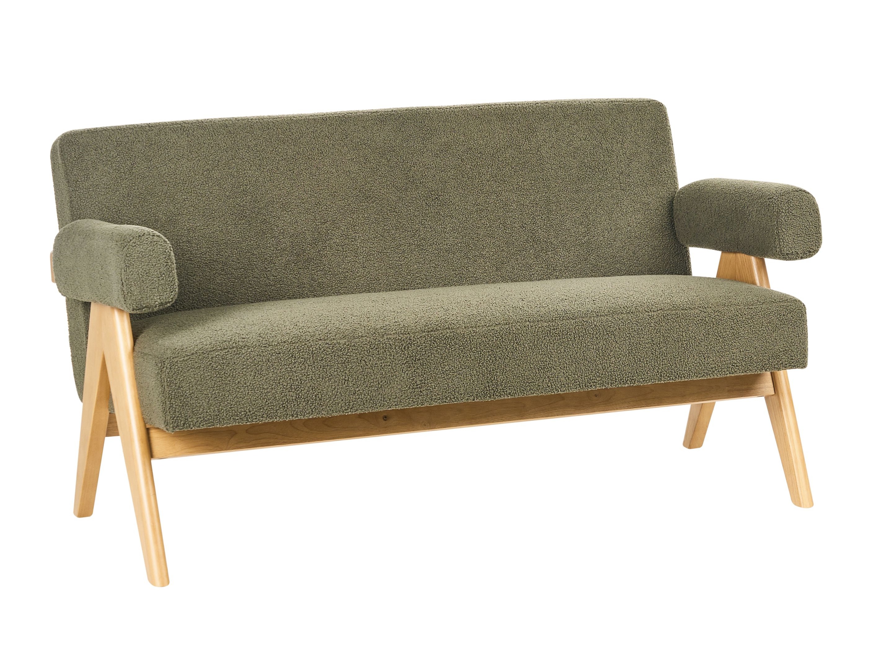 Ταμπουρέ Berwyn 2713 (Πράσινο + Ανοιχτό χρώμα ξύλου)