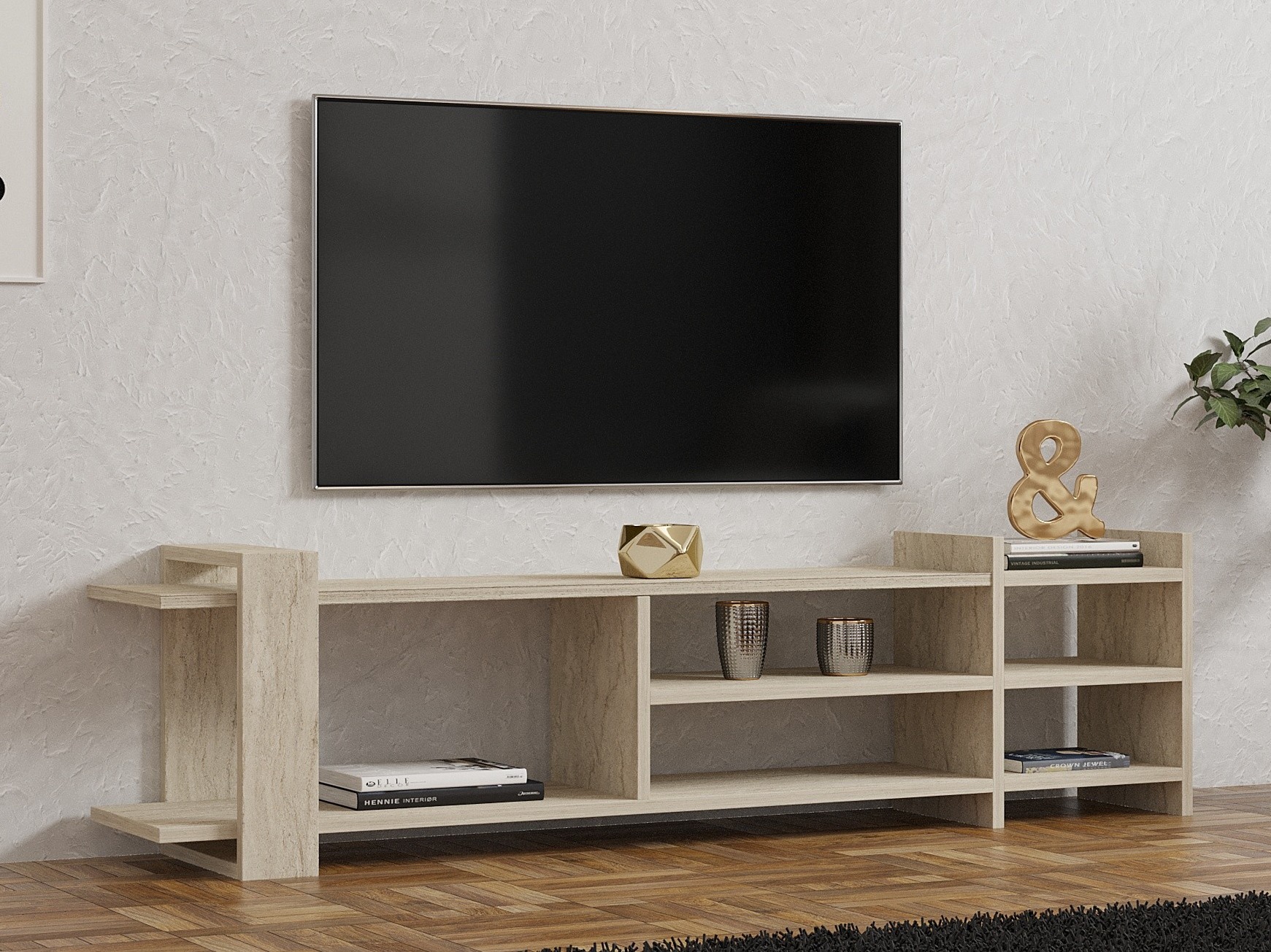 TV stand Kailua 2587 (Light Travertine)