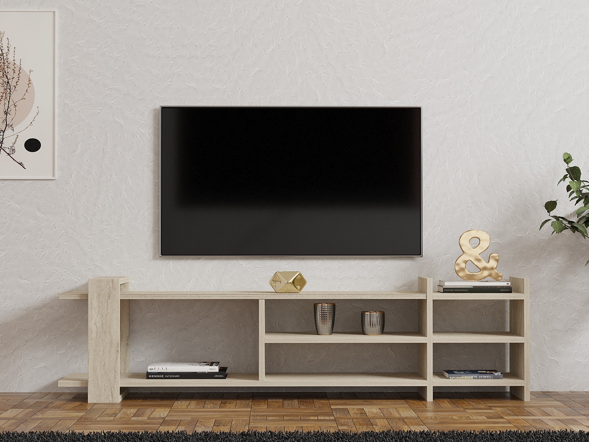 TV stand Kailua 2587 (Light Travertine)