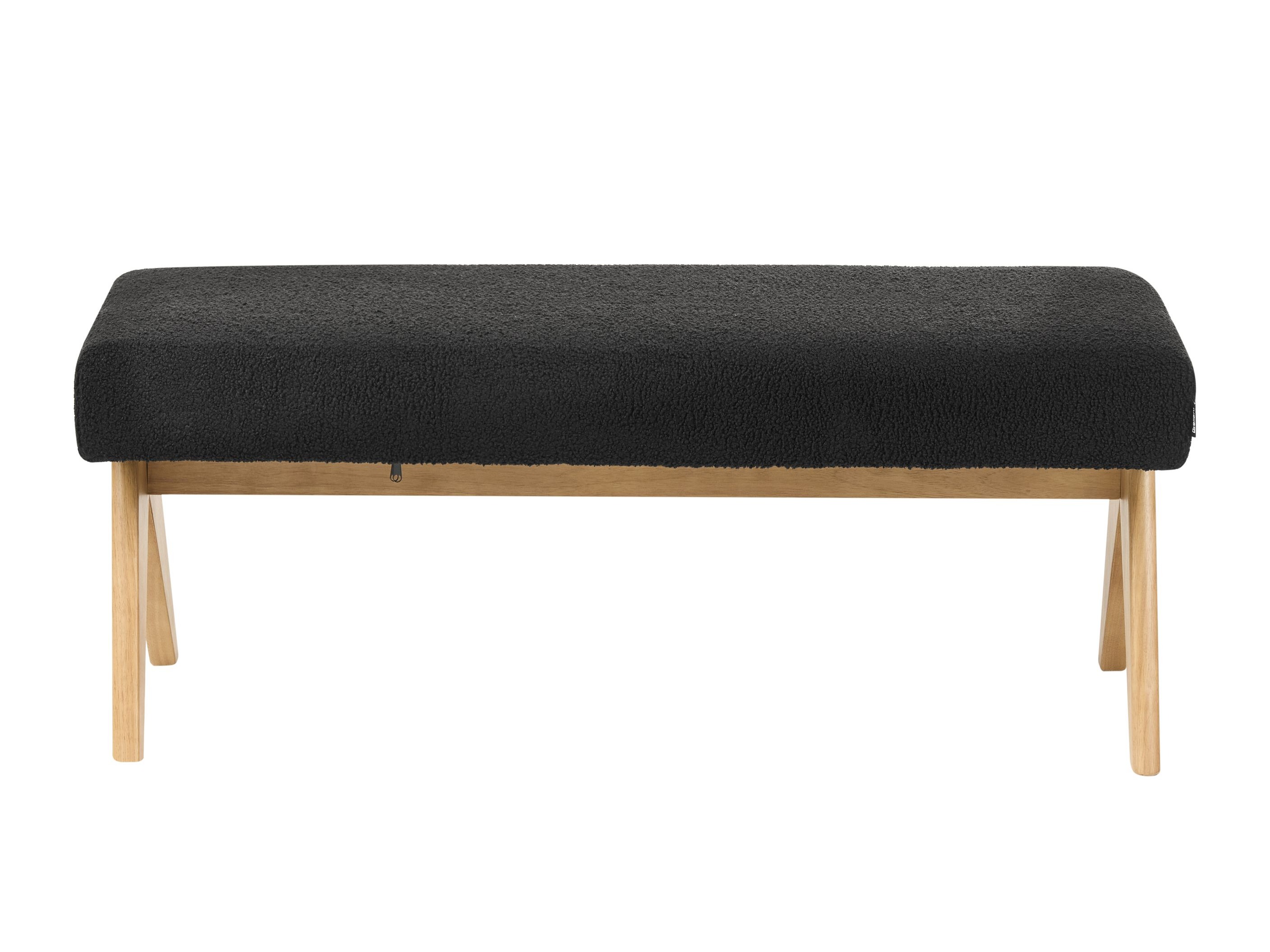Upholstered bench Berwyn 2714 (Black + Light wood)