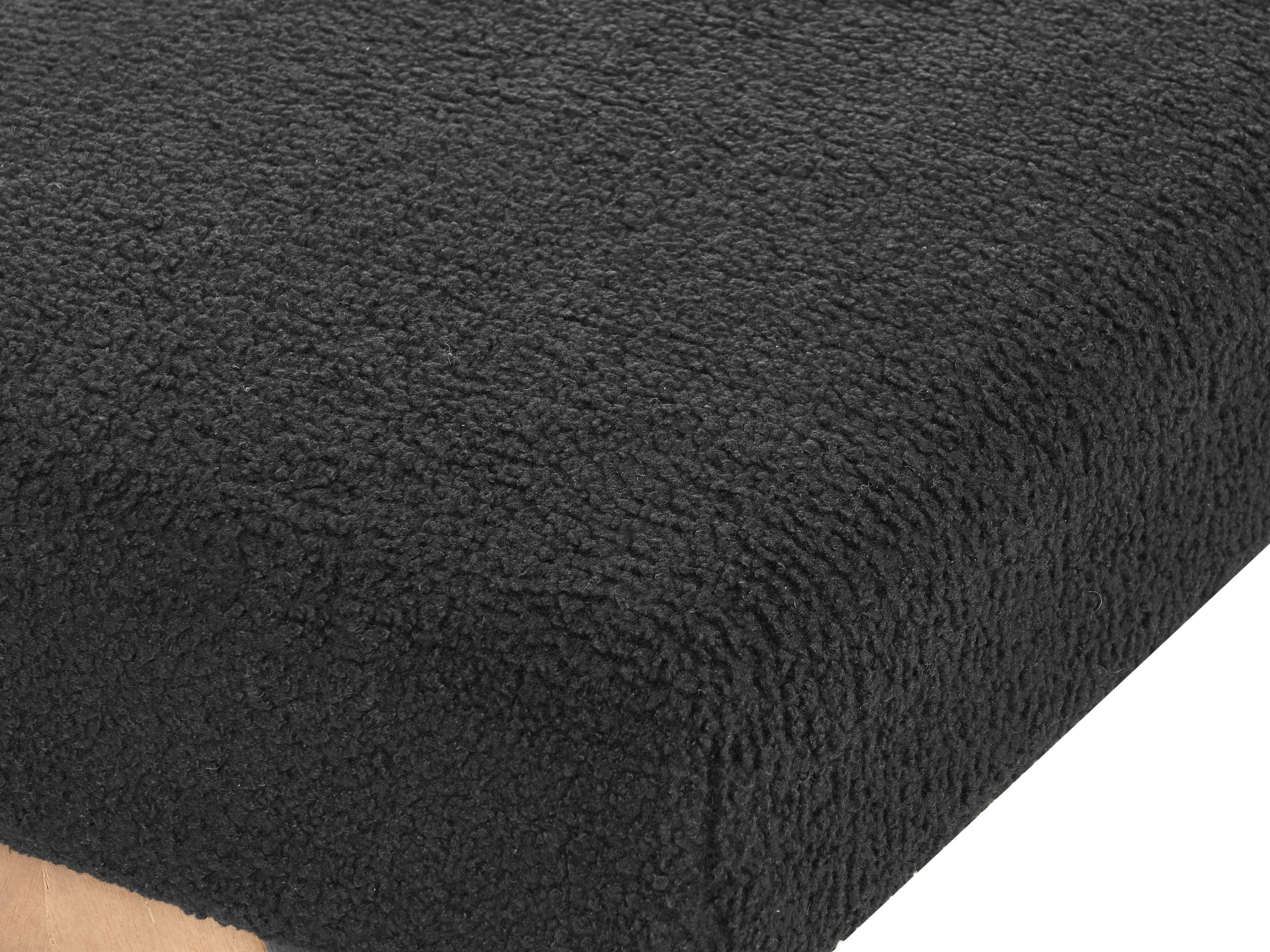 Upholstered bench Berwyn 2714 (Black + Light wood)