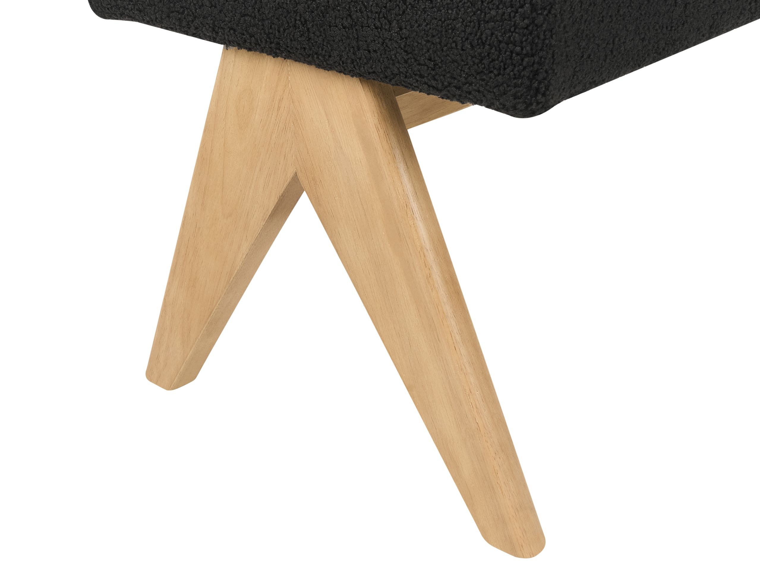 Upholstered bench Berwyn 2714 (Black + Light wood)
