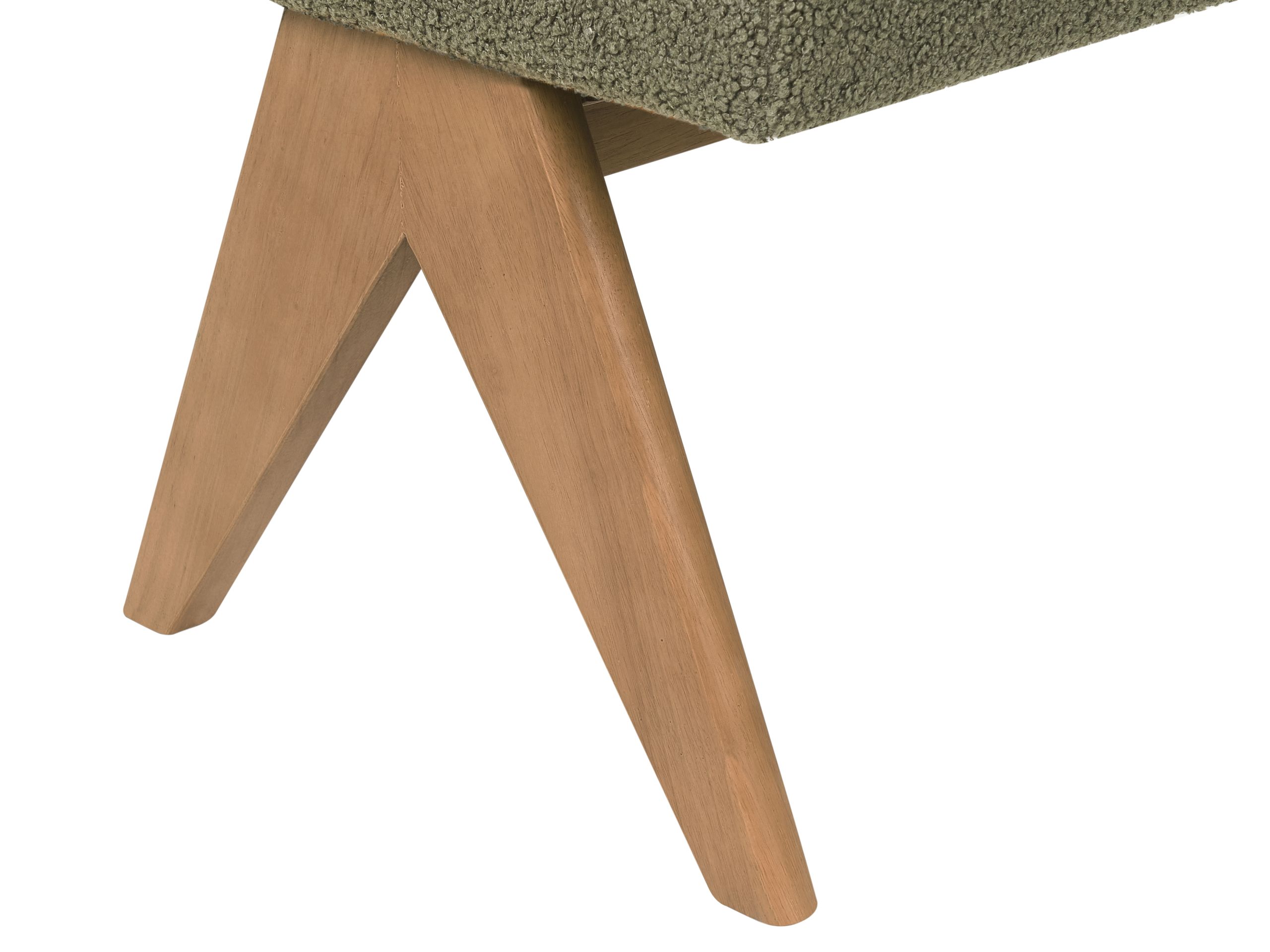 Upholstered bench Berwyn 2714 (Green + Dark wood)