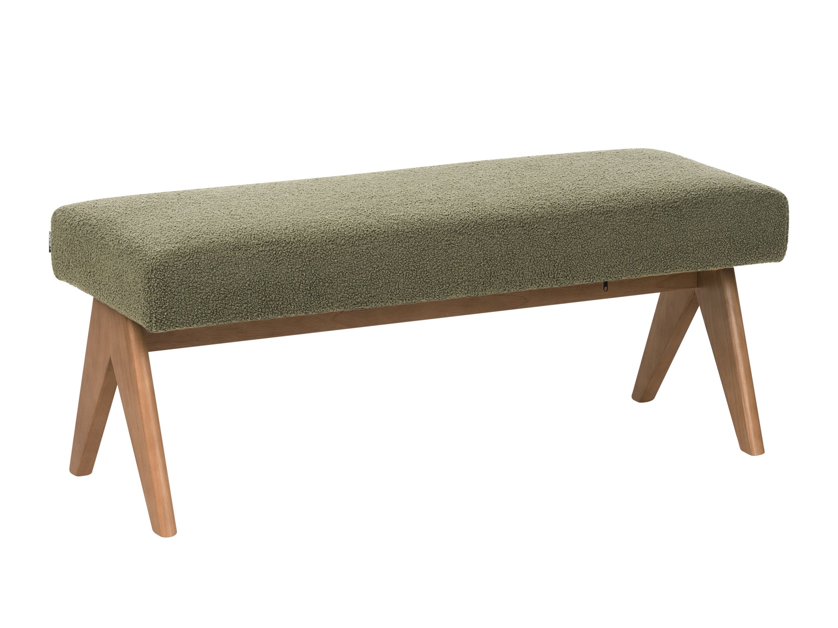 Upholstered bench Berwyn 2714 (Green + Dark wood)