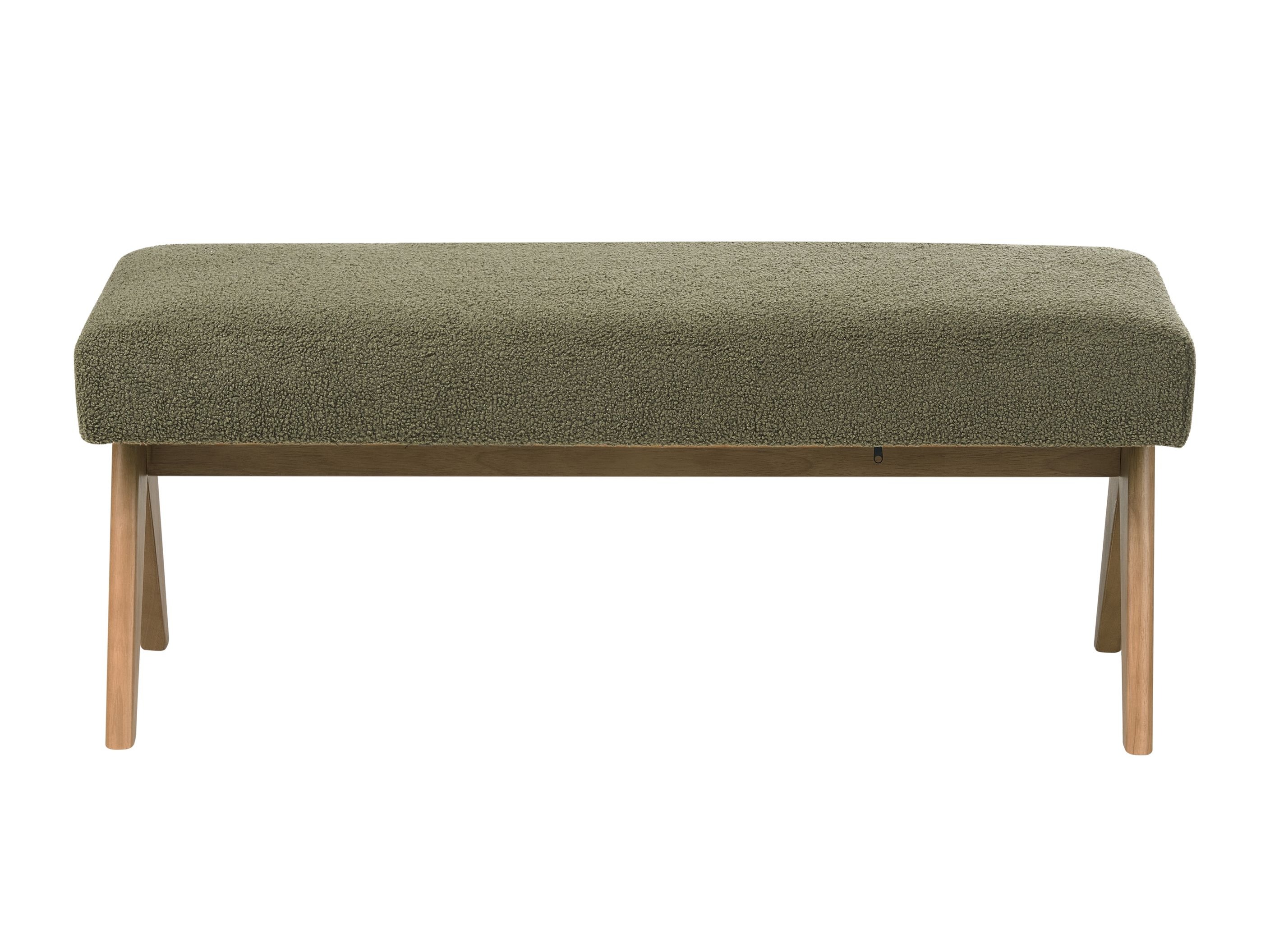 Upholstered bench Berwyn 2714 (Green + Dark wood)