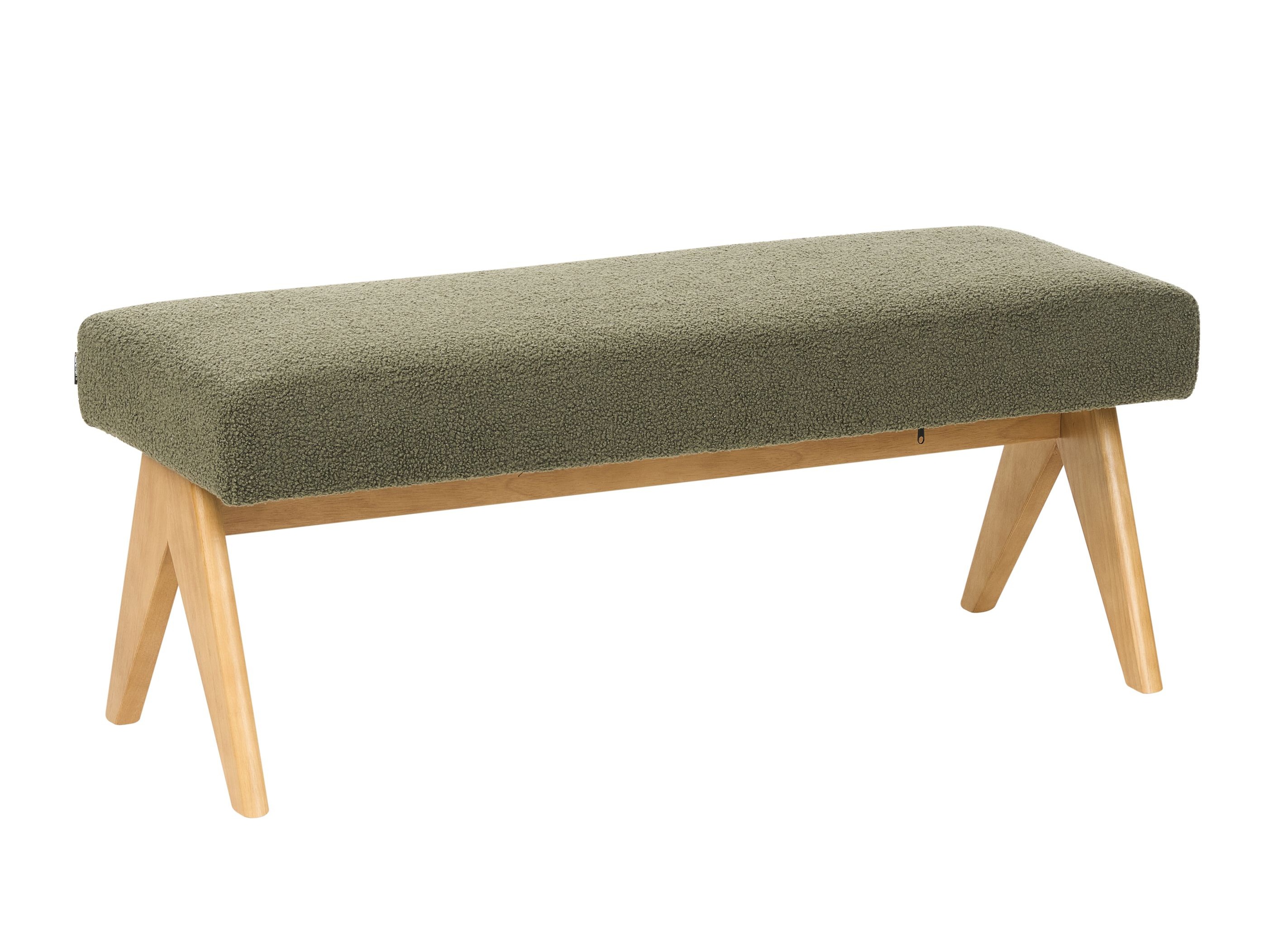 Upholstered bench Berwyn 2714 (Green + Light wood)