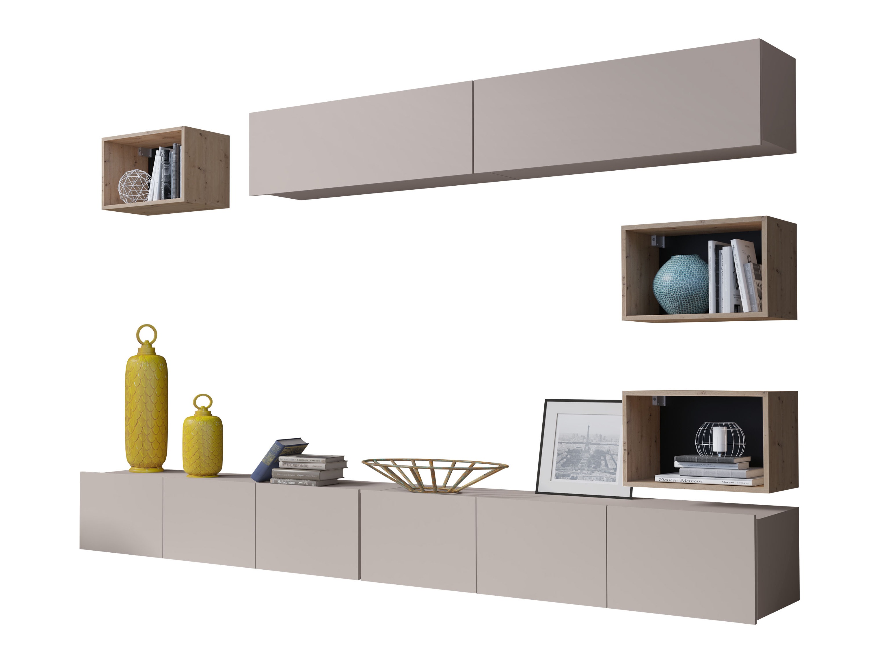 Σετ επίπλων σαλονιού Remus XXXI (Κασμίρι + Artisan βελανιδιά)