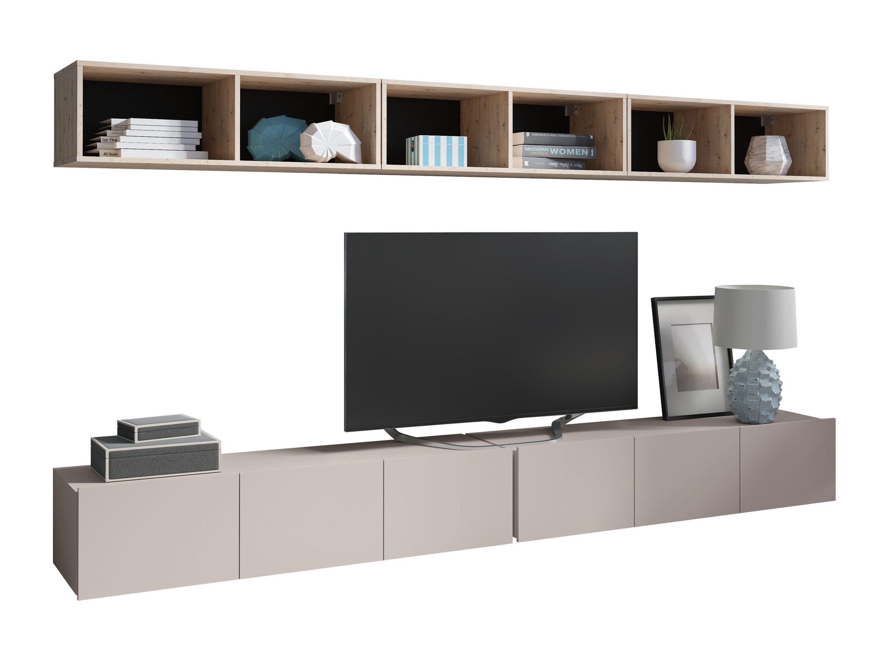 Σετ επίπλων σαλονιού Tivdalu 153 (Κασμίρι + Artisan βελανιδιά)