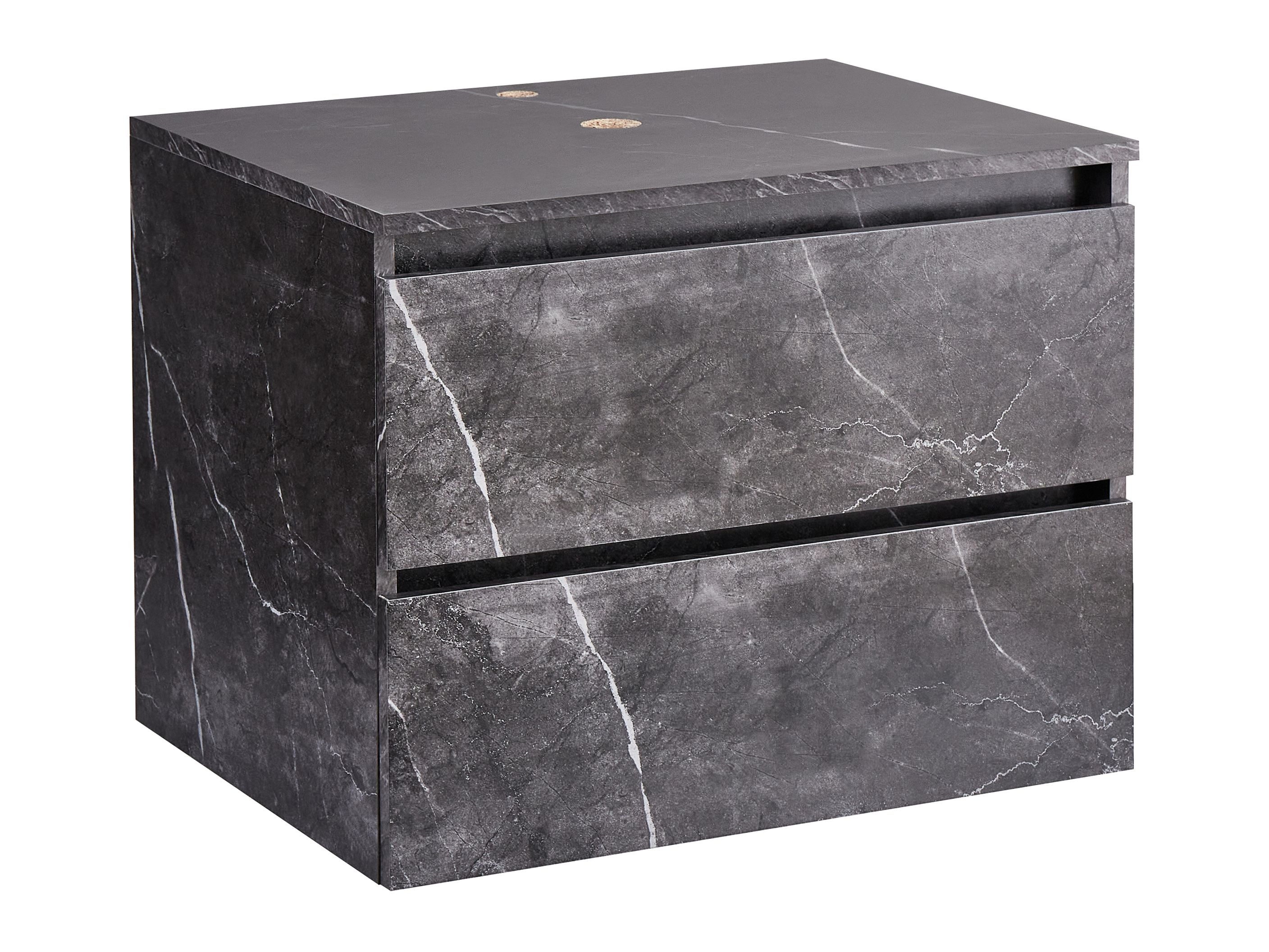 Επιτοίχιο ντουλάπι μπάνιου με υποδοχή νιπτήρα Berwyn 2719 (Μαύρο μάρμαρο)