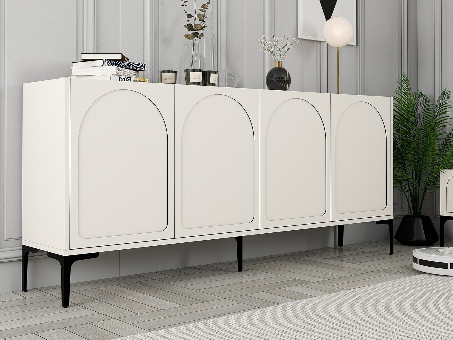 Μπουφέ Kailua 2615 (Κρεμ)