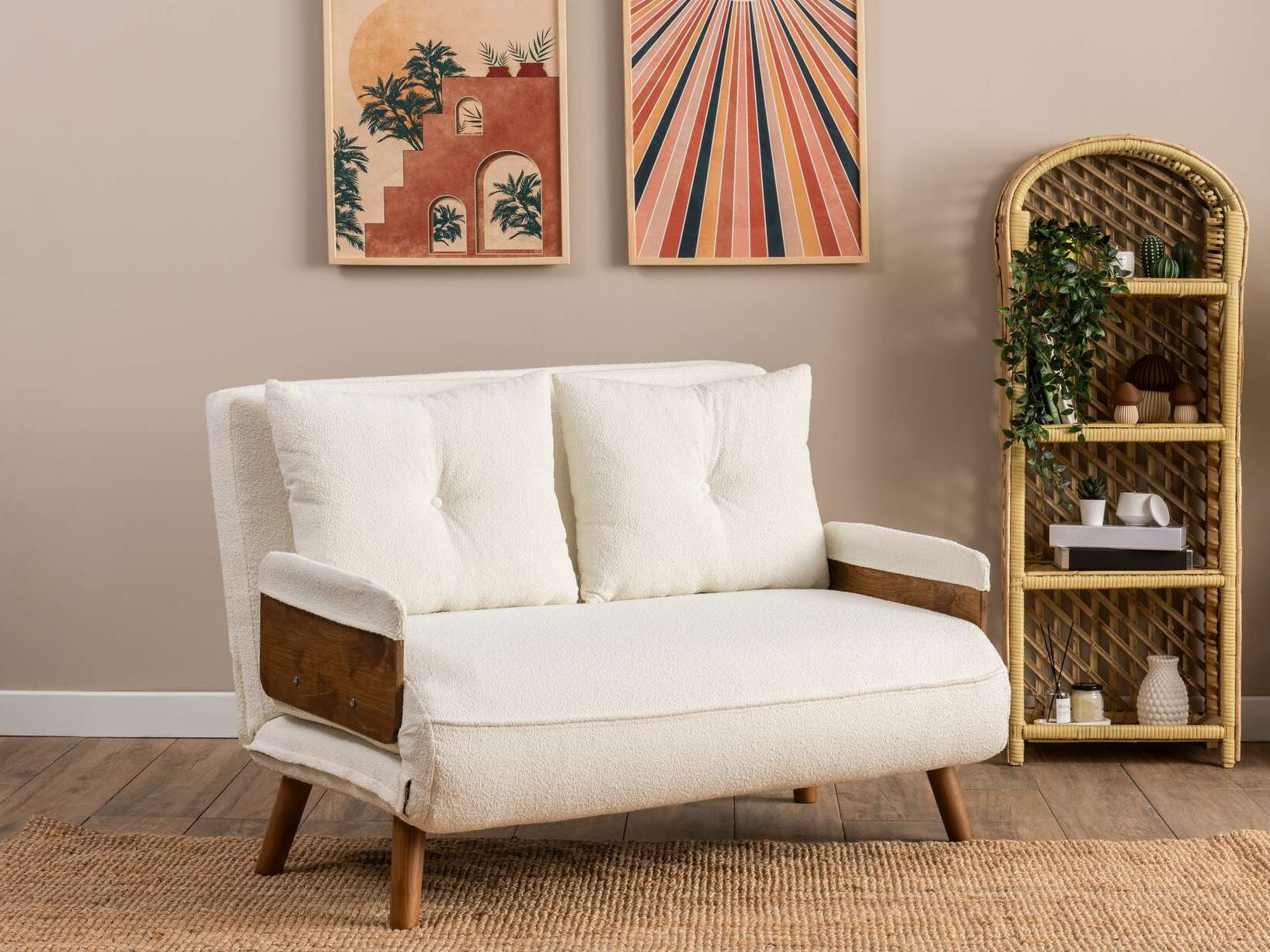 Καναπές-κρεβάτι Altadena 606 (Άσπρο)