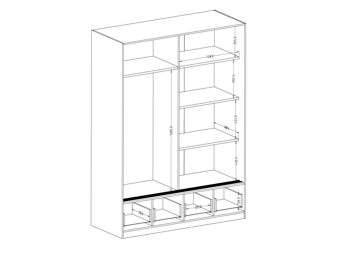 Wardrobe Melvele 123