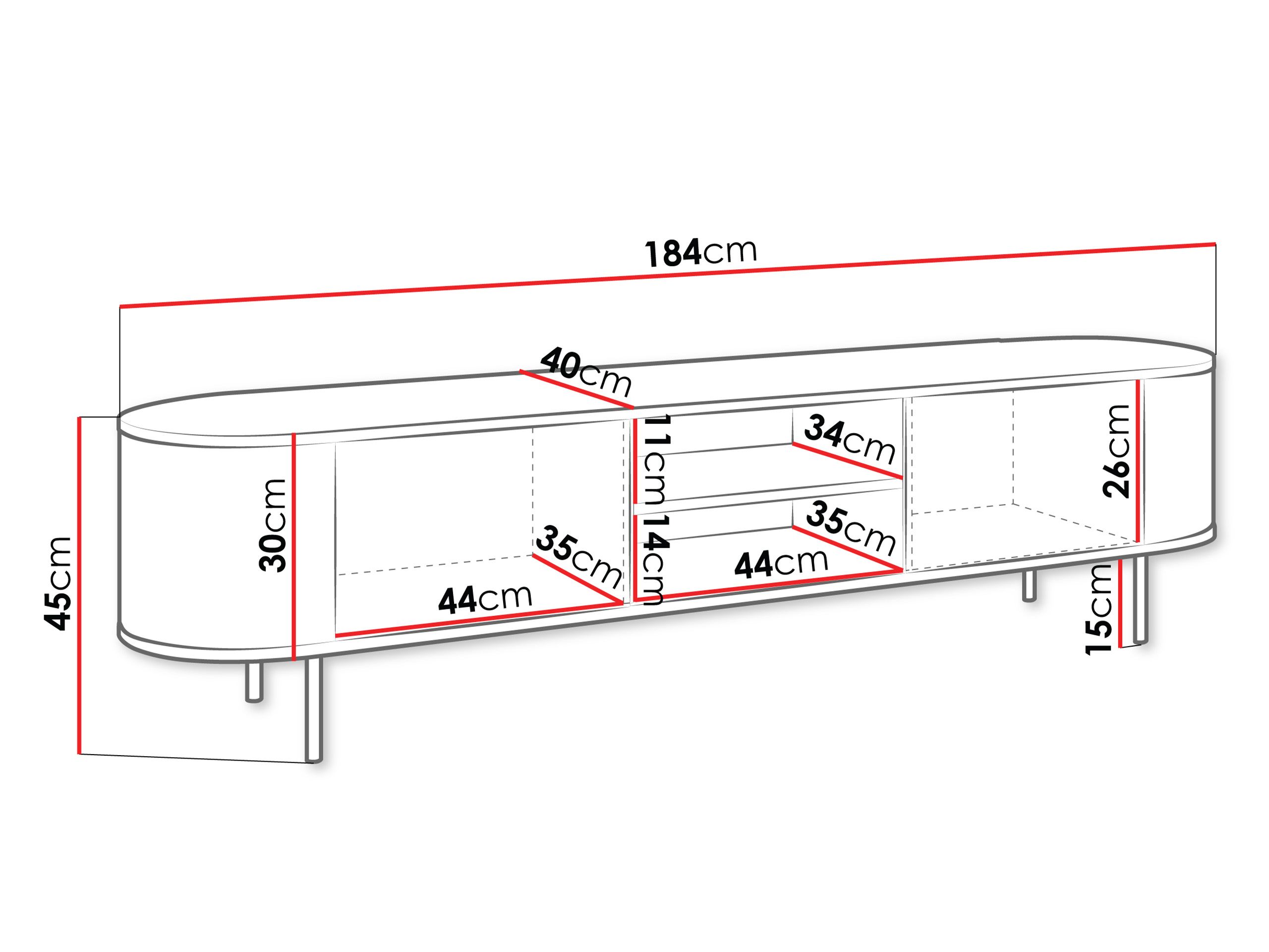 Έπιπλο τηλεόρασης Comfivo Livtena I (Λευκό μάρμαρο + Χρυσό)