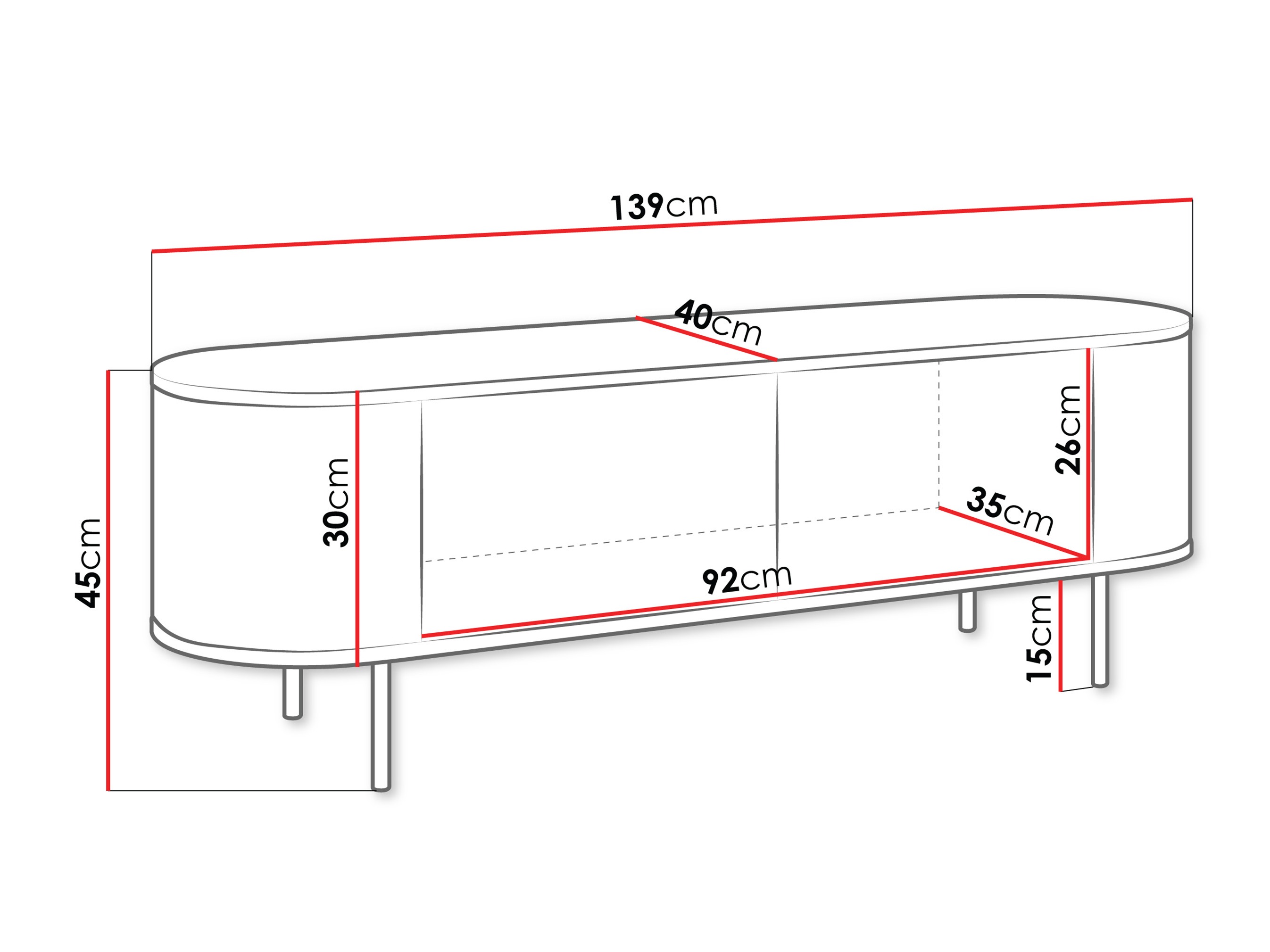 Έπιπλο τηλεόρασης Comfivo Livtena (Λευκό μάρμαρο + Χρυσό)