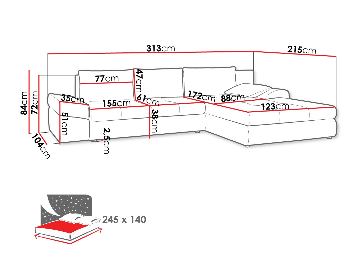 Γωνιακός Καναπές Memoria (Inari 91)
