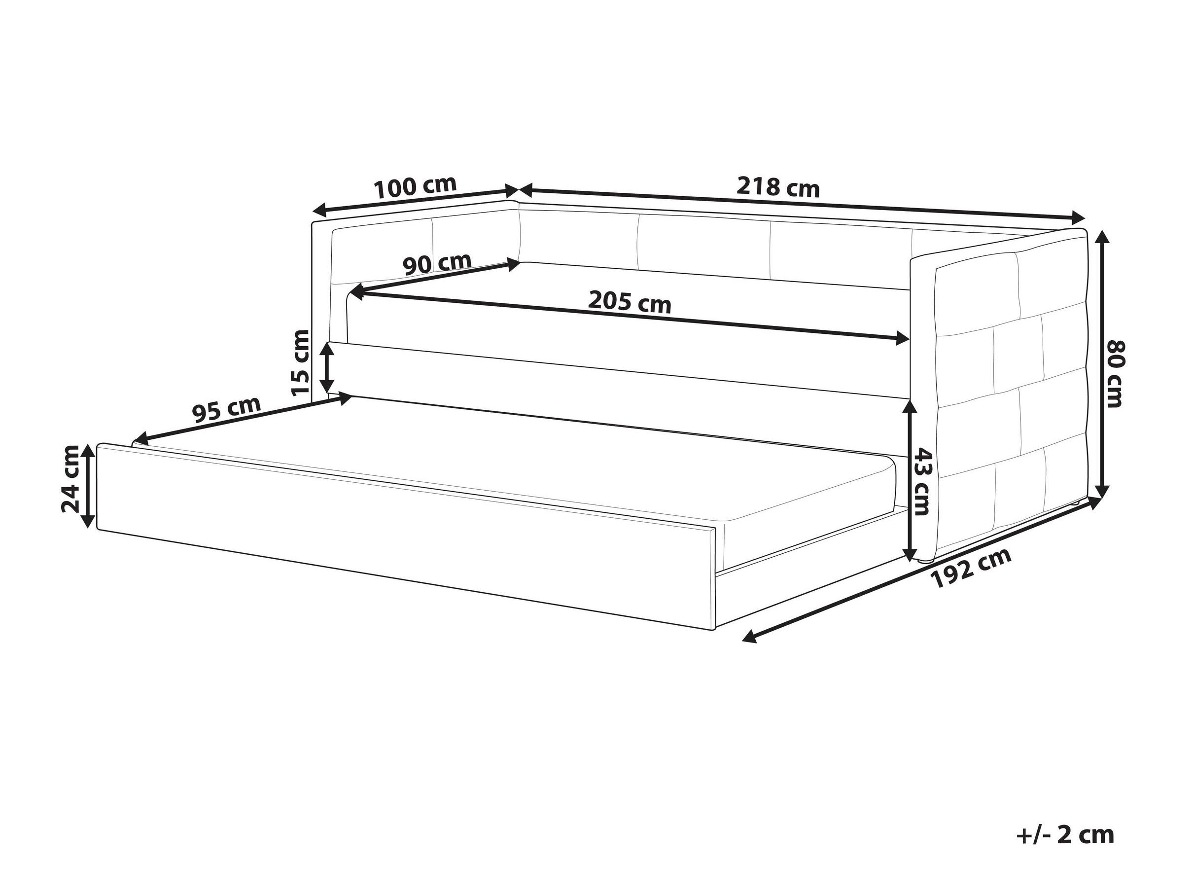 Κρεβάτι Berwyn 1271 (Άσπρο)