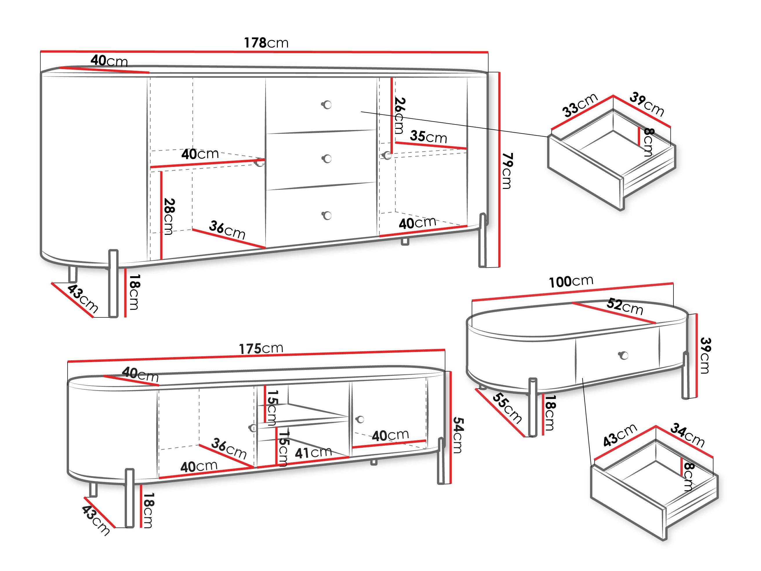 Σετ επίπλων σαλονιού Comfivo Mirsoni I