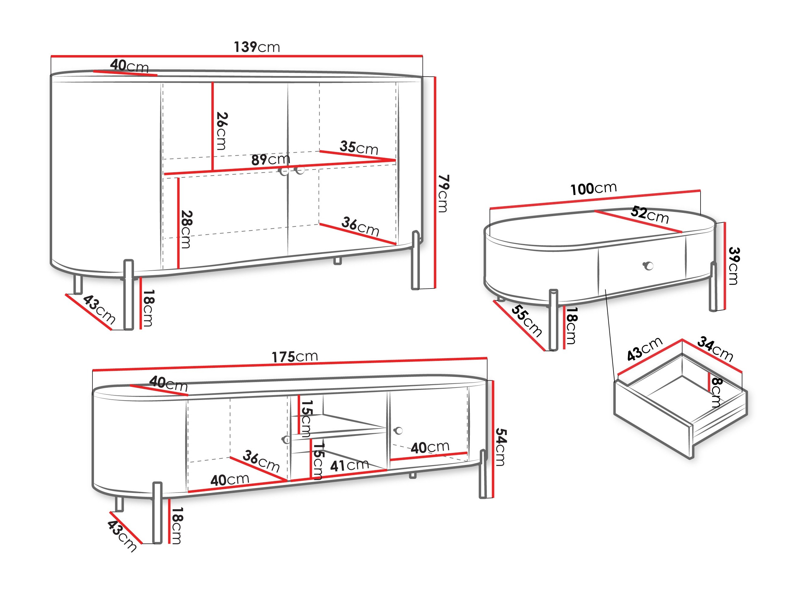 Σετ επίπλων σαλονιού Comfivo Mirsoni II