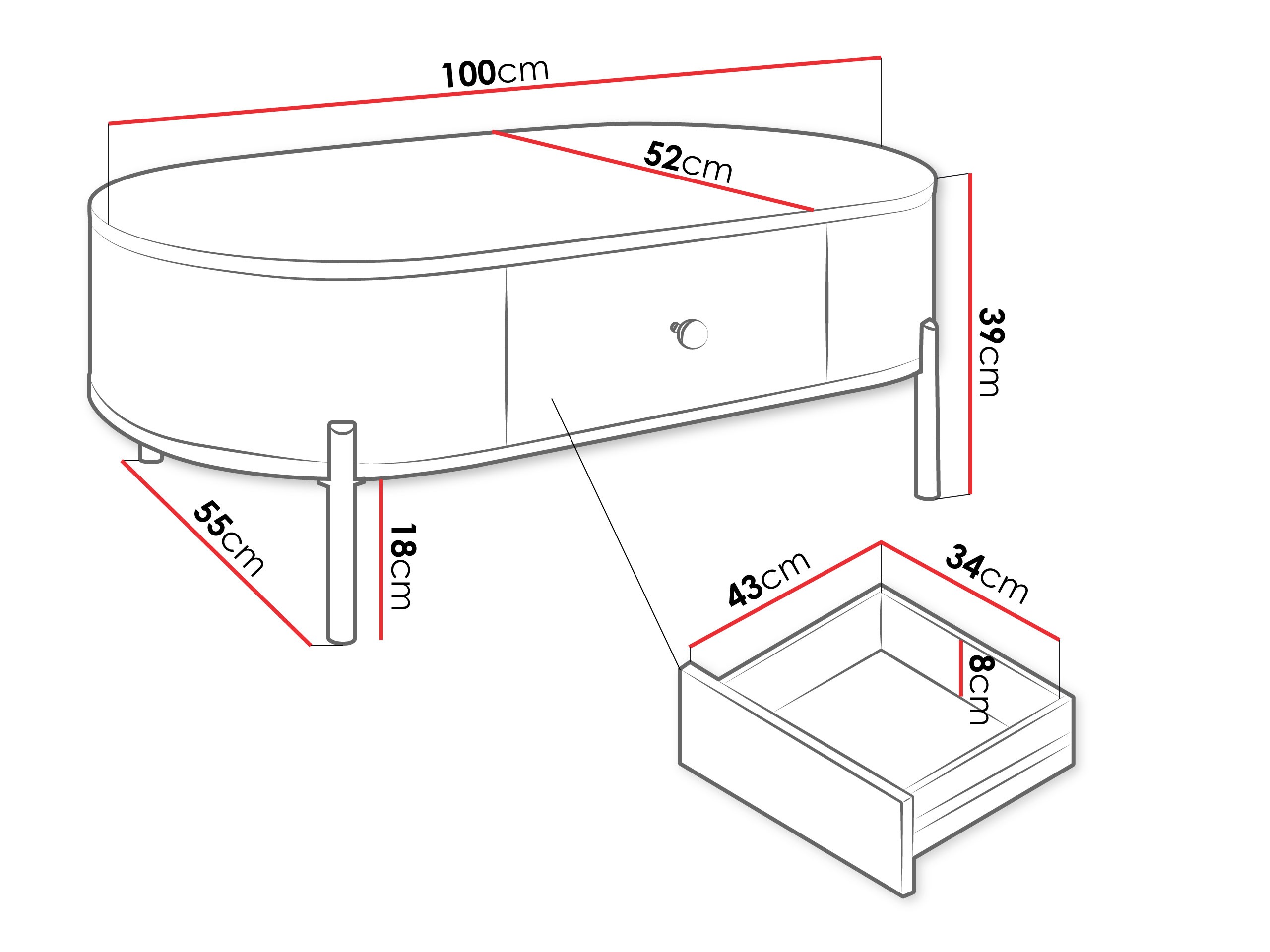 Τραπεζάκι σαλονιού Comfivo Mirsoni
