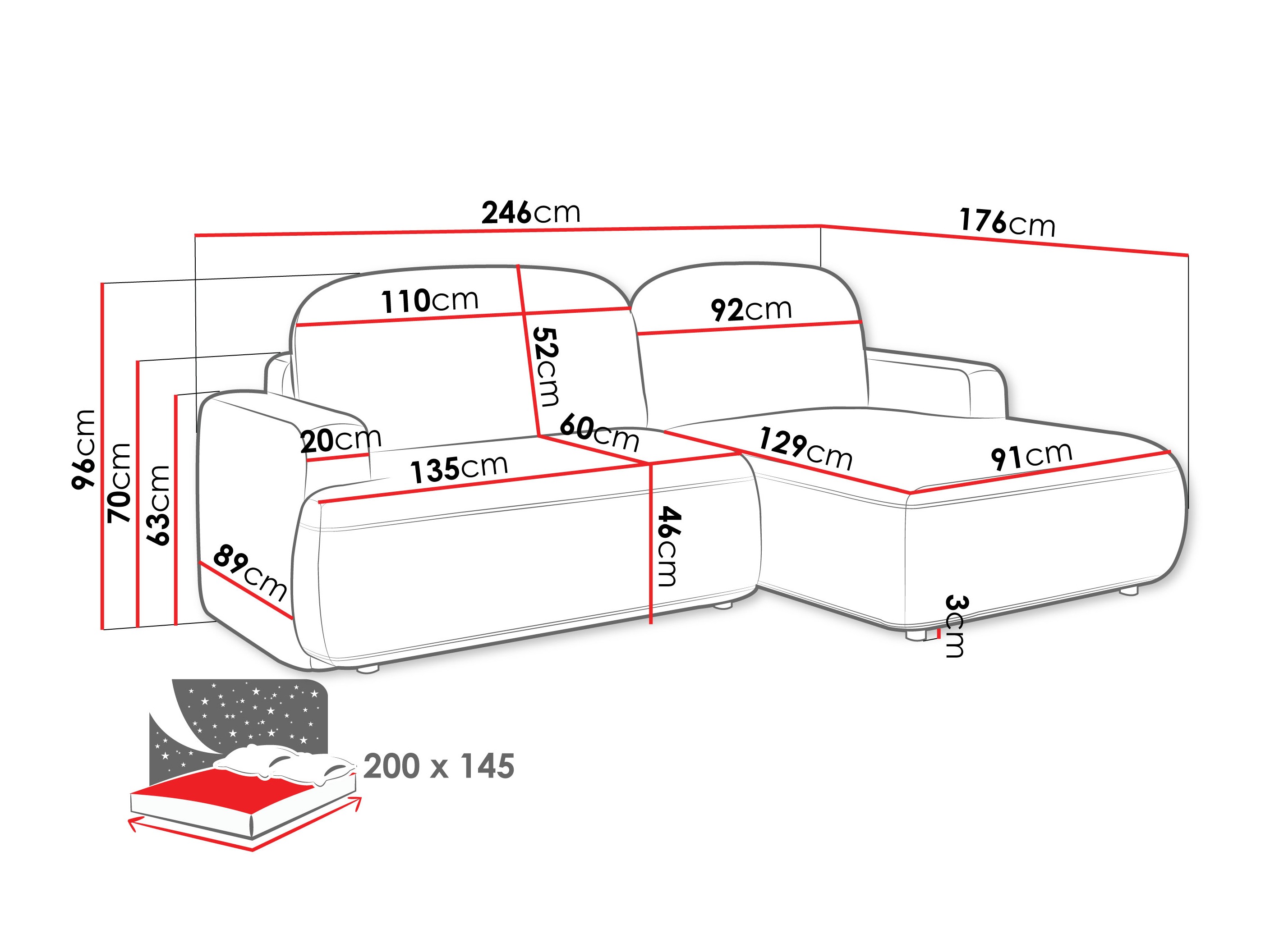 Γωνιακός Καναπές ComfiDream Marila (Perfect Harmony 63)