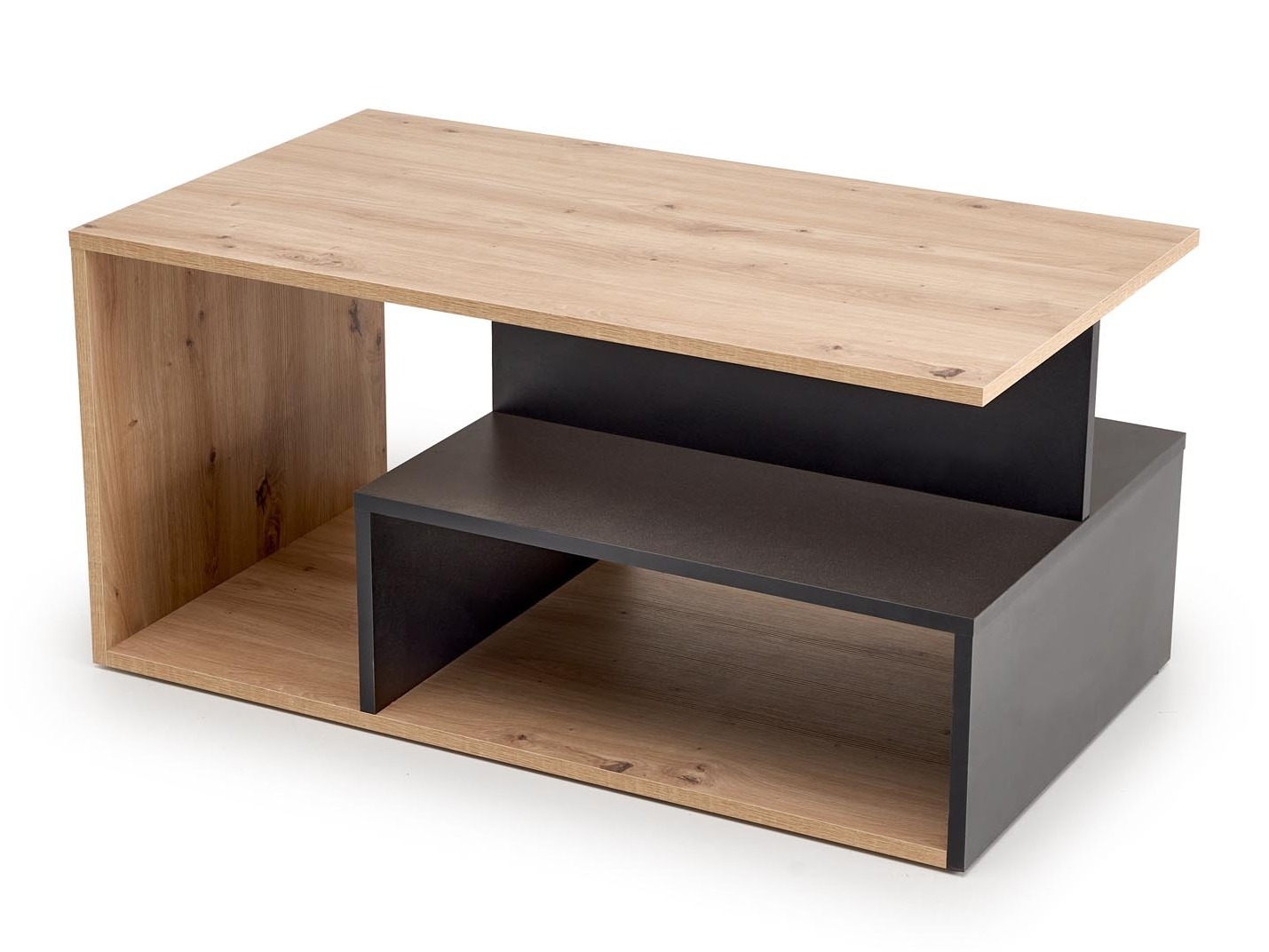 Τραπεζάκι σαλονιού Houston 1991 (Μαύρο + Artisan βελανιδιά)