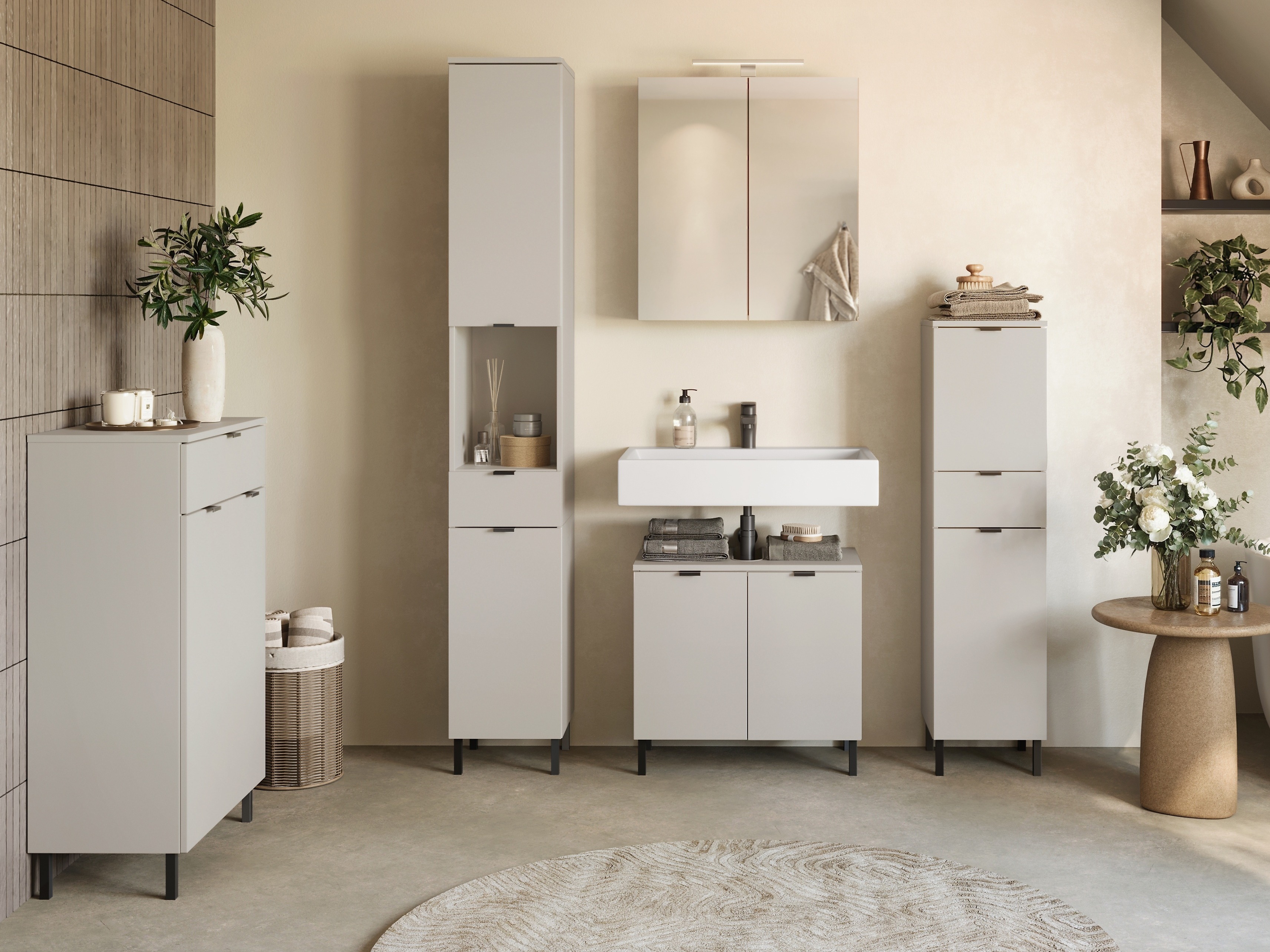 Standing bathroom cabinet Felfere 106 (Cashmere)