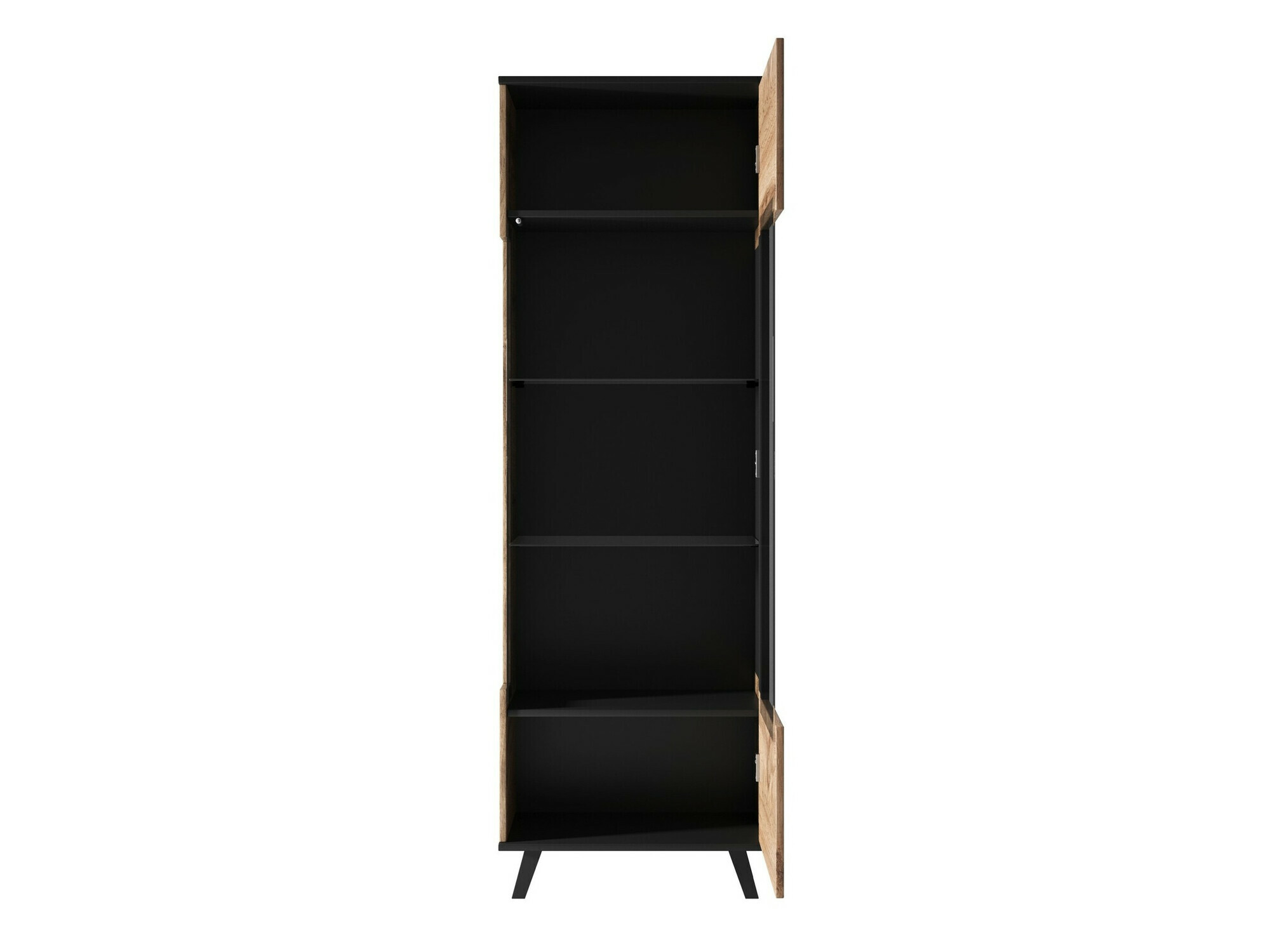 Living room set Luelia 107 (Black + Wotan Oak)