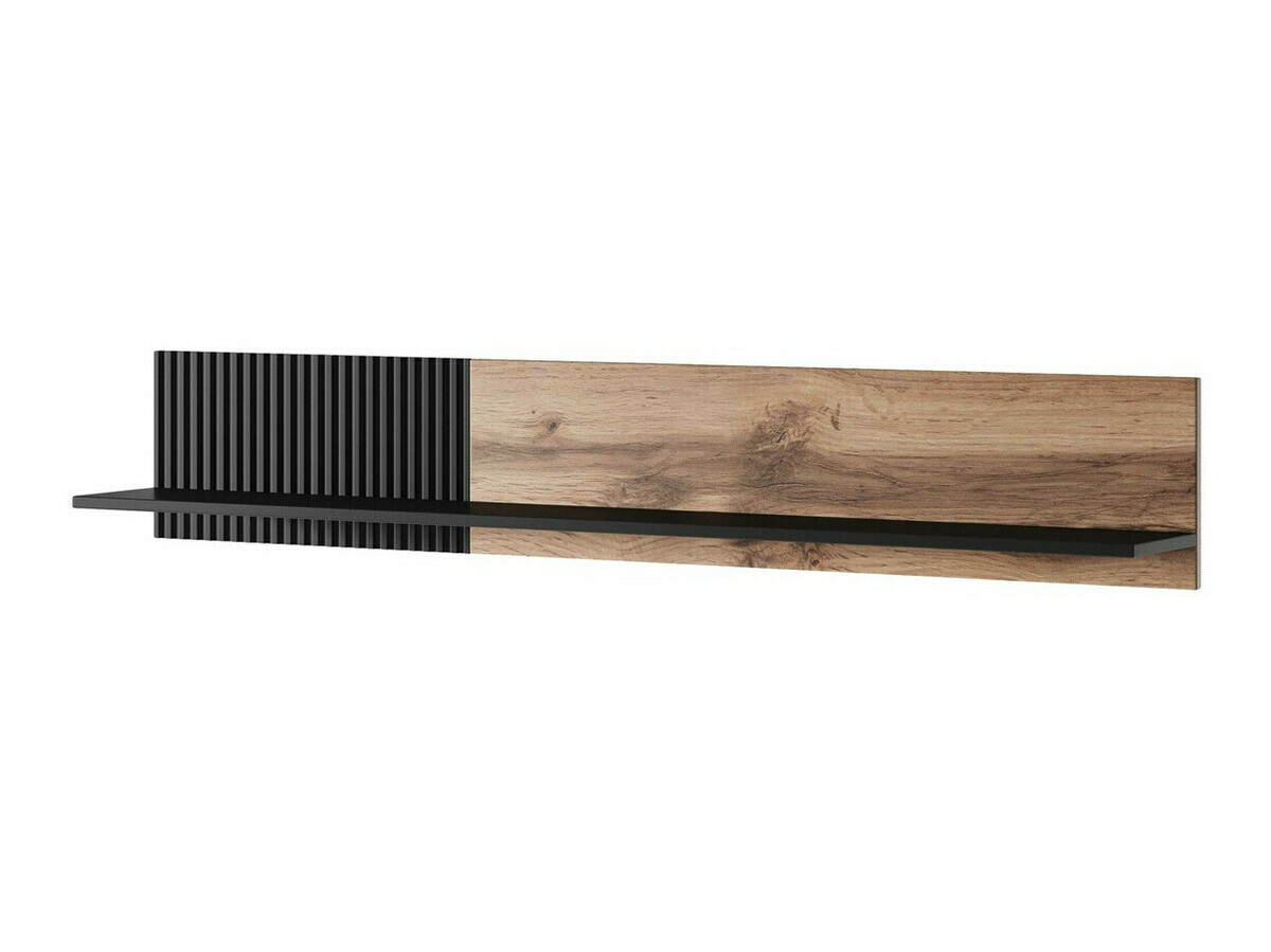 Living room set Luelia 108 (Black + Wotan Oak)