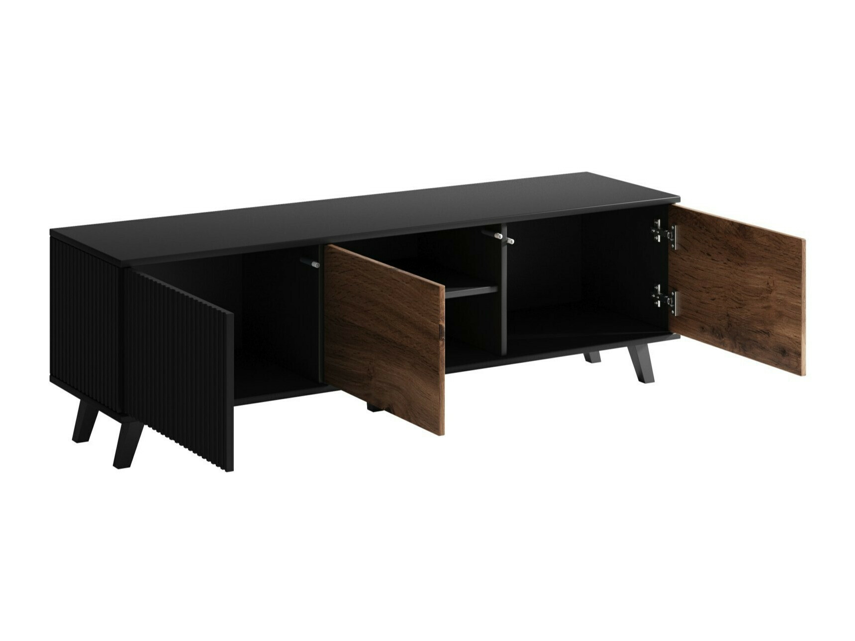 Living room set Luelia 108 (Black + Wotan Oak)