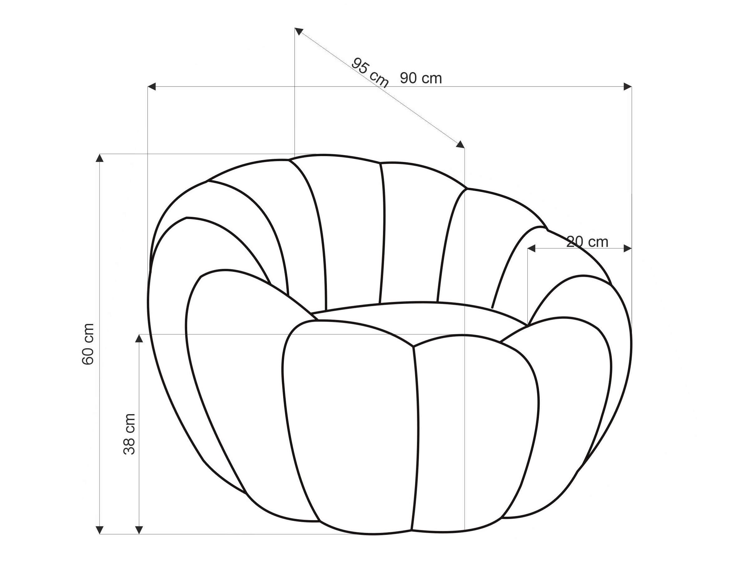 Πολυθρόνα Houston Lana (Κρεμ)