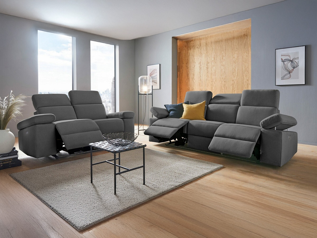 Σετ ταπετσαρισμένων επίπλων Denton 725 (Ανθρακί)