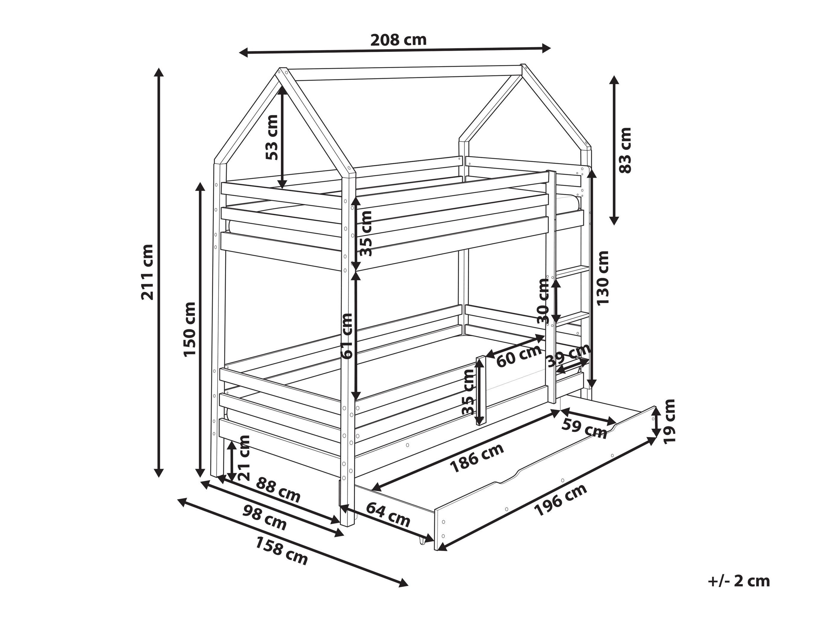 Bunk bed Berwyn 2744 (White)