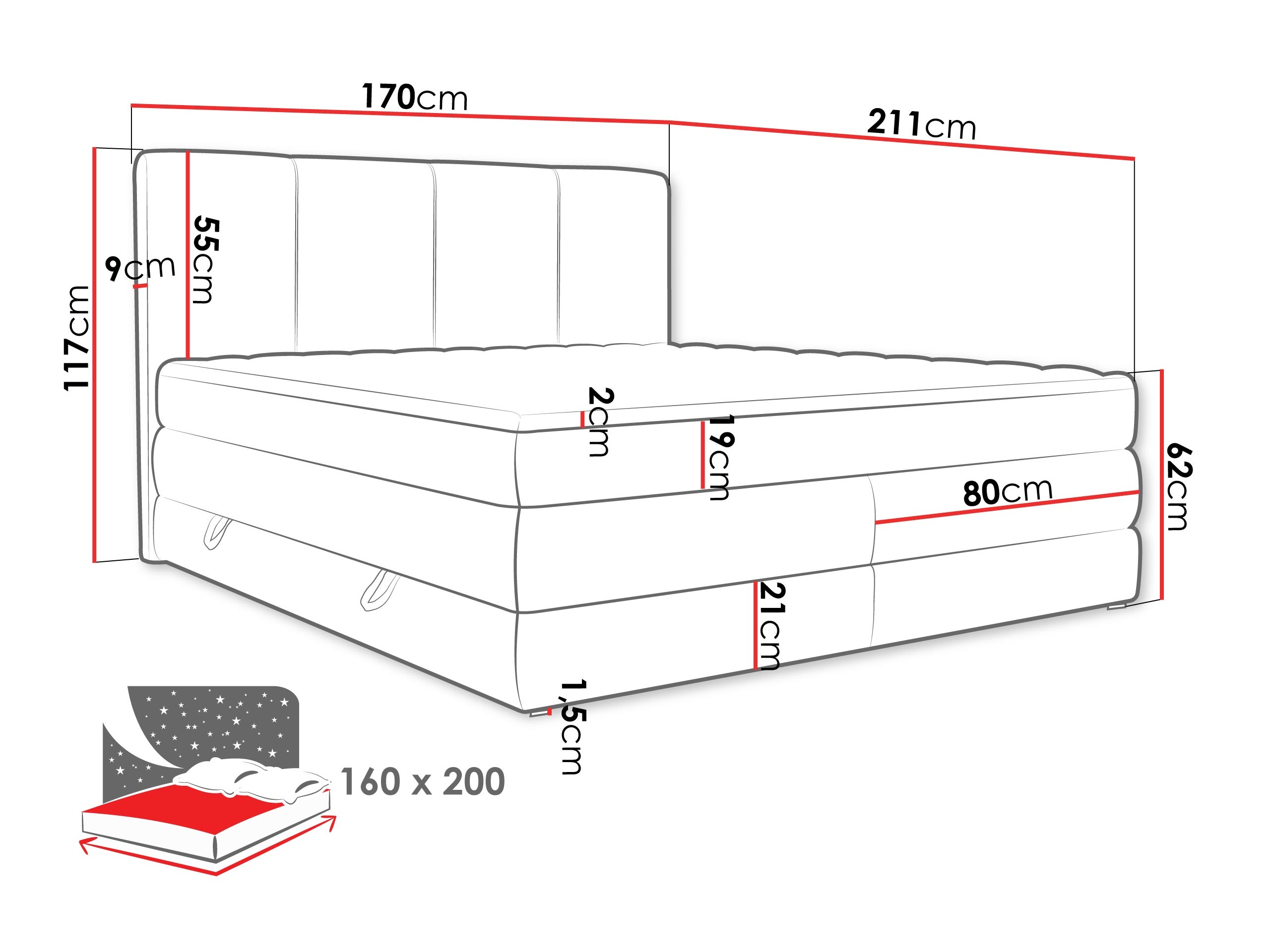 Κρεβάτι continental ComfiDream 205 (Onega 14)